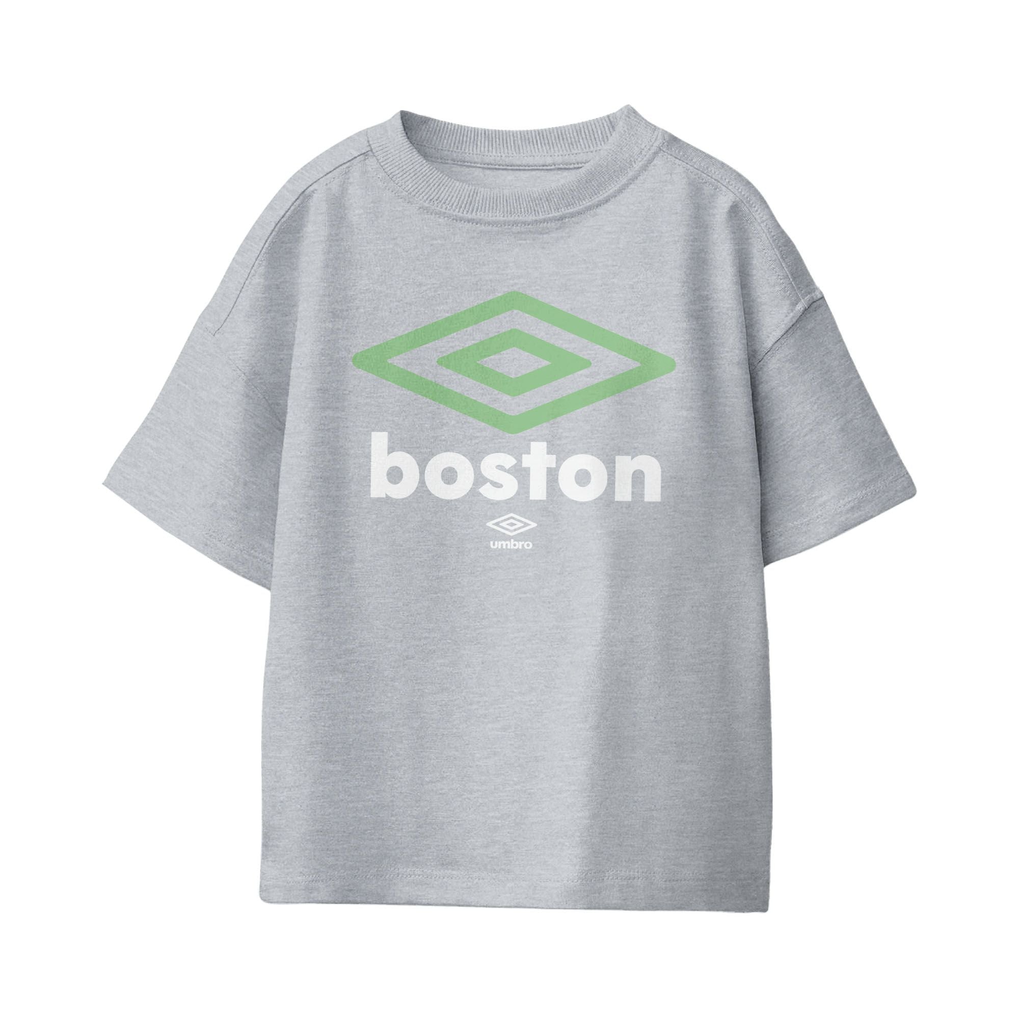 Umbro Kids Unisex Boston City Diamond Logo T-Shirt Sport Grey
