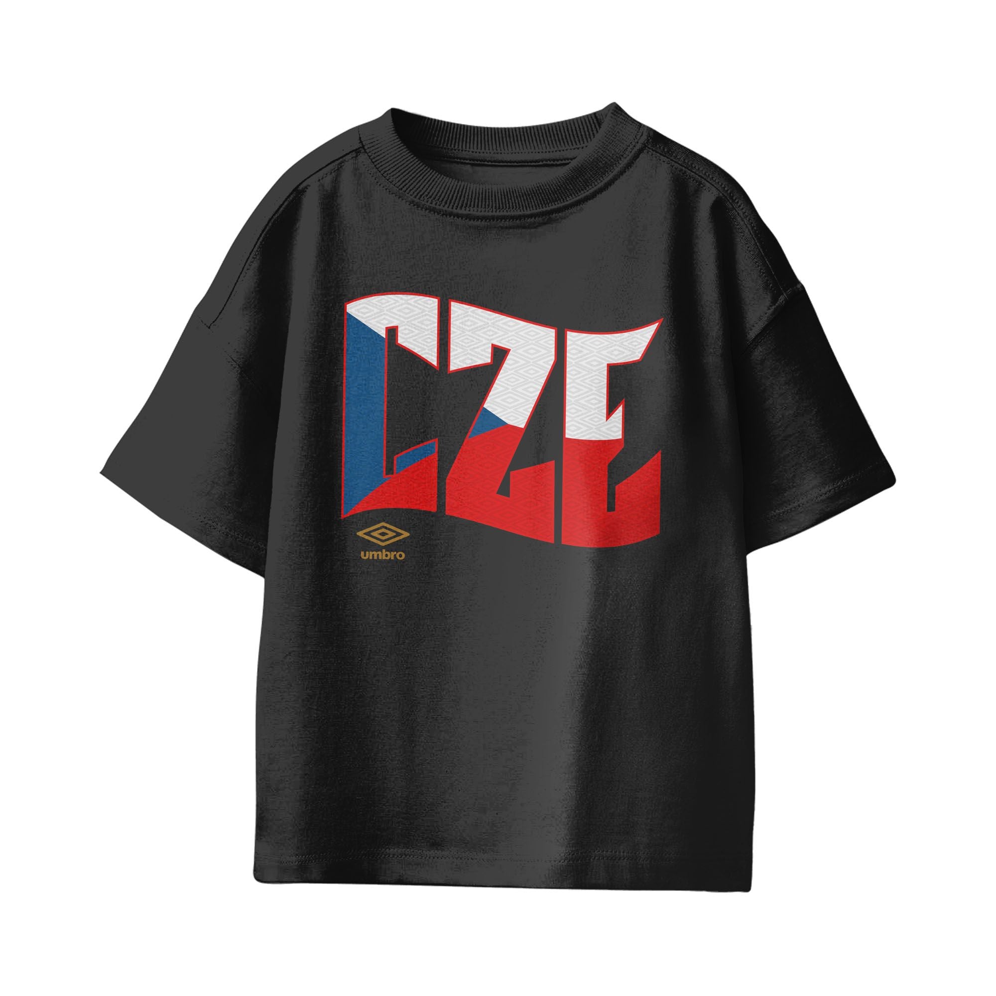 Umbro Kids Czech Republic Wavy Logo T-Shirt Black