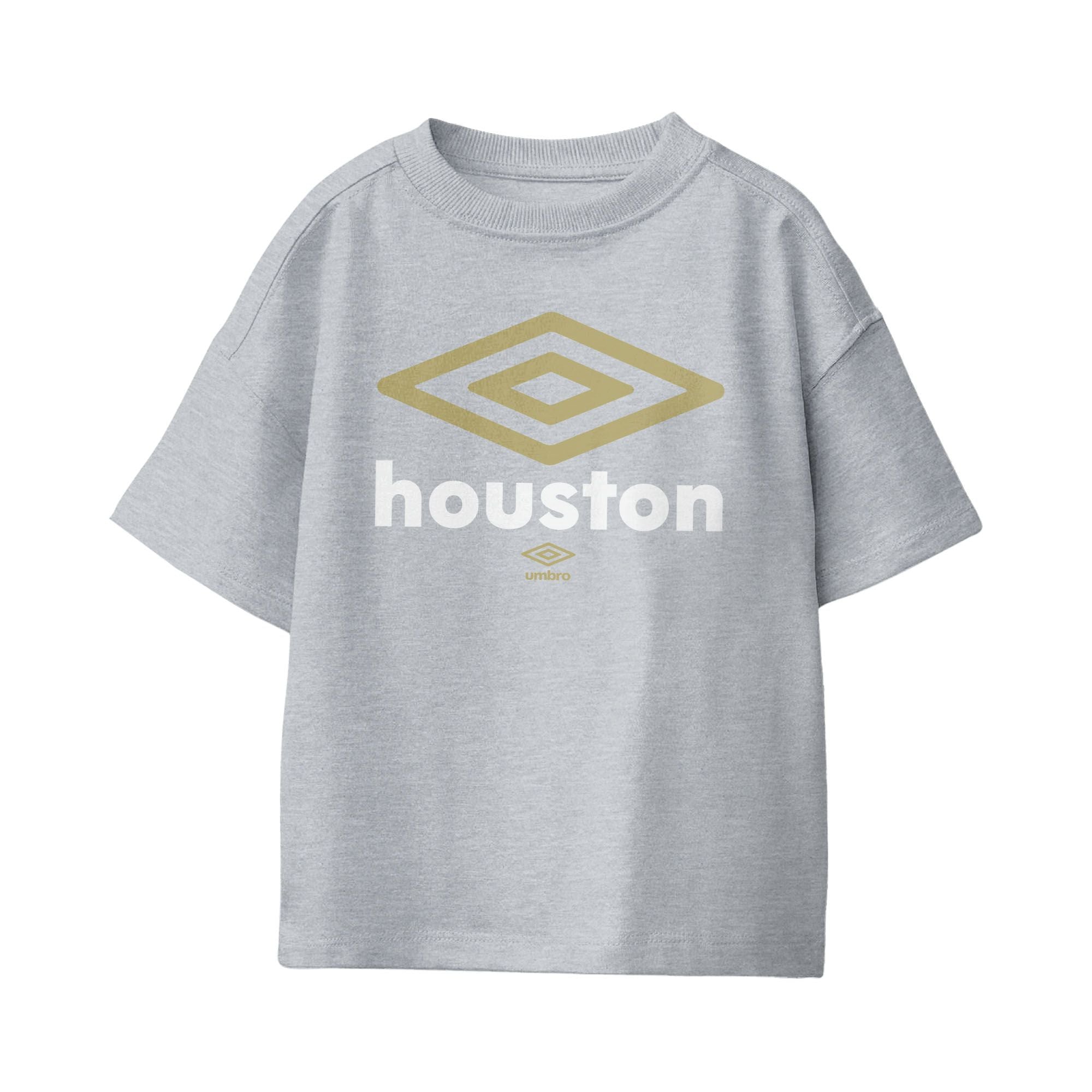 Umbro Kids Unisex Houston City Diamond Logo T-Shirt Sport Grey