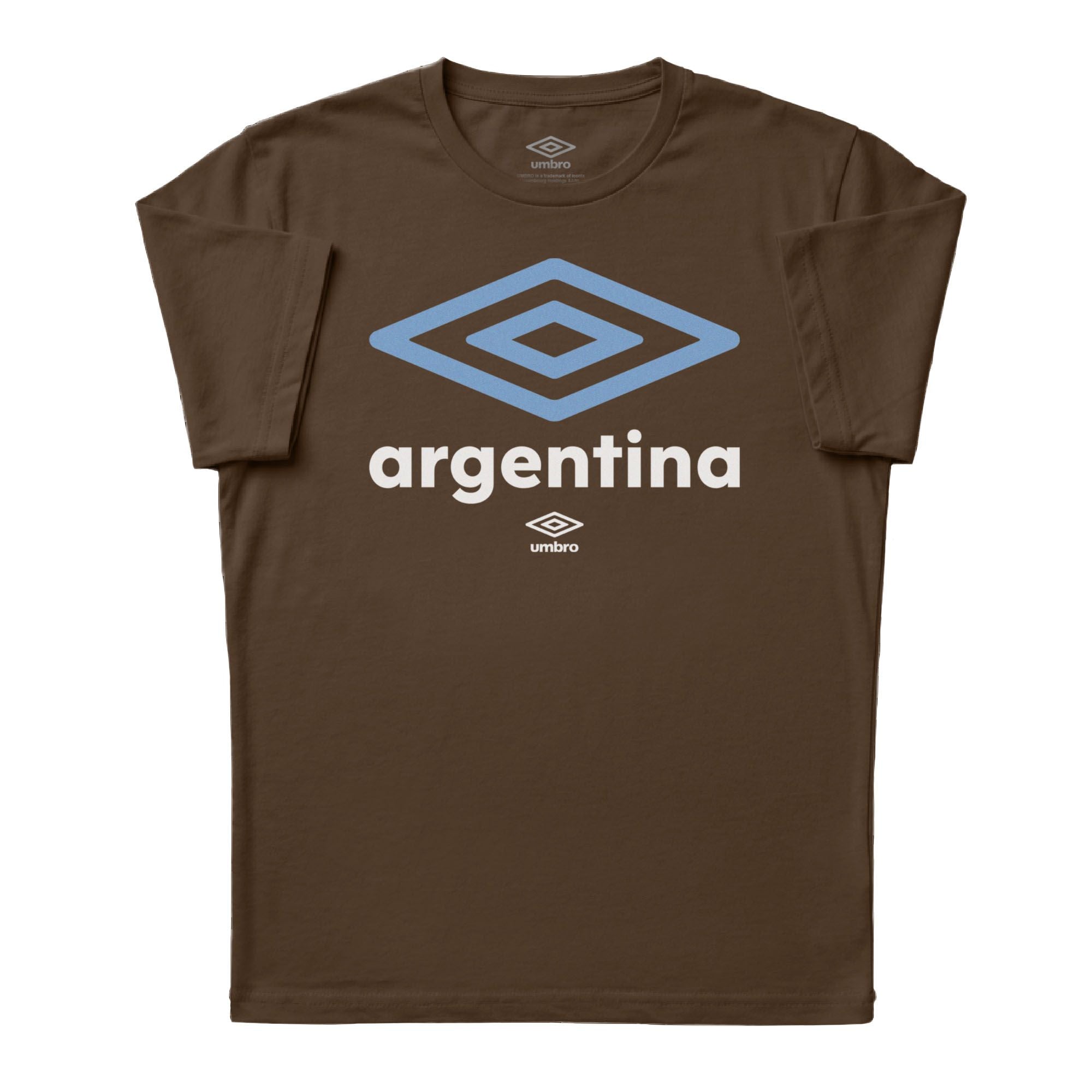 Umbro Argentina Diamond Logo T-Shirt Dark Chocolate