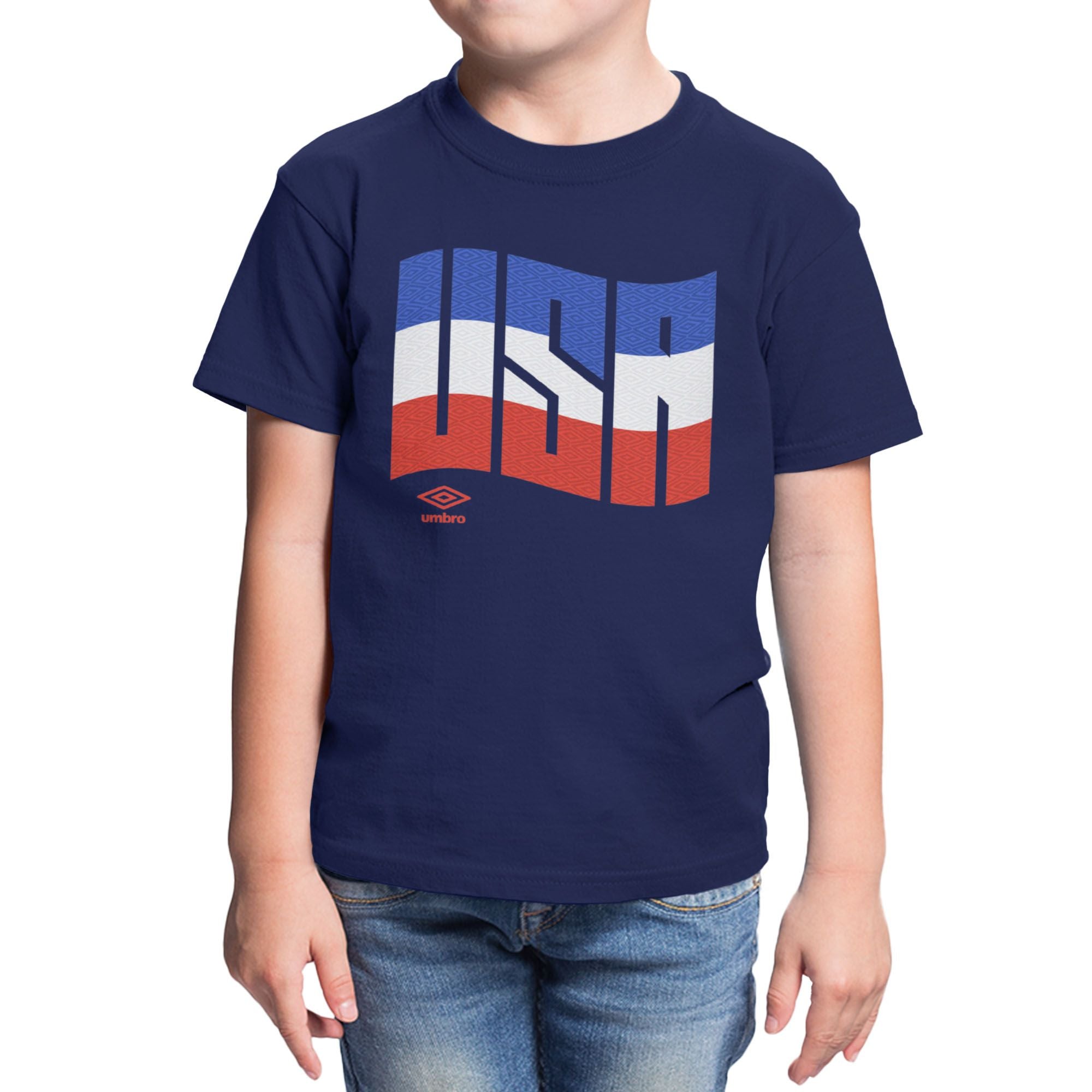 Umbro Kids USA Wavy Logo T-Shirt