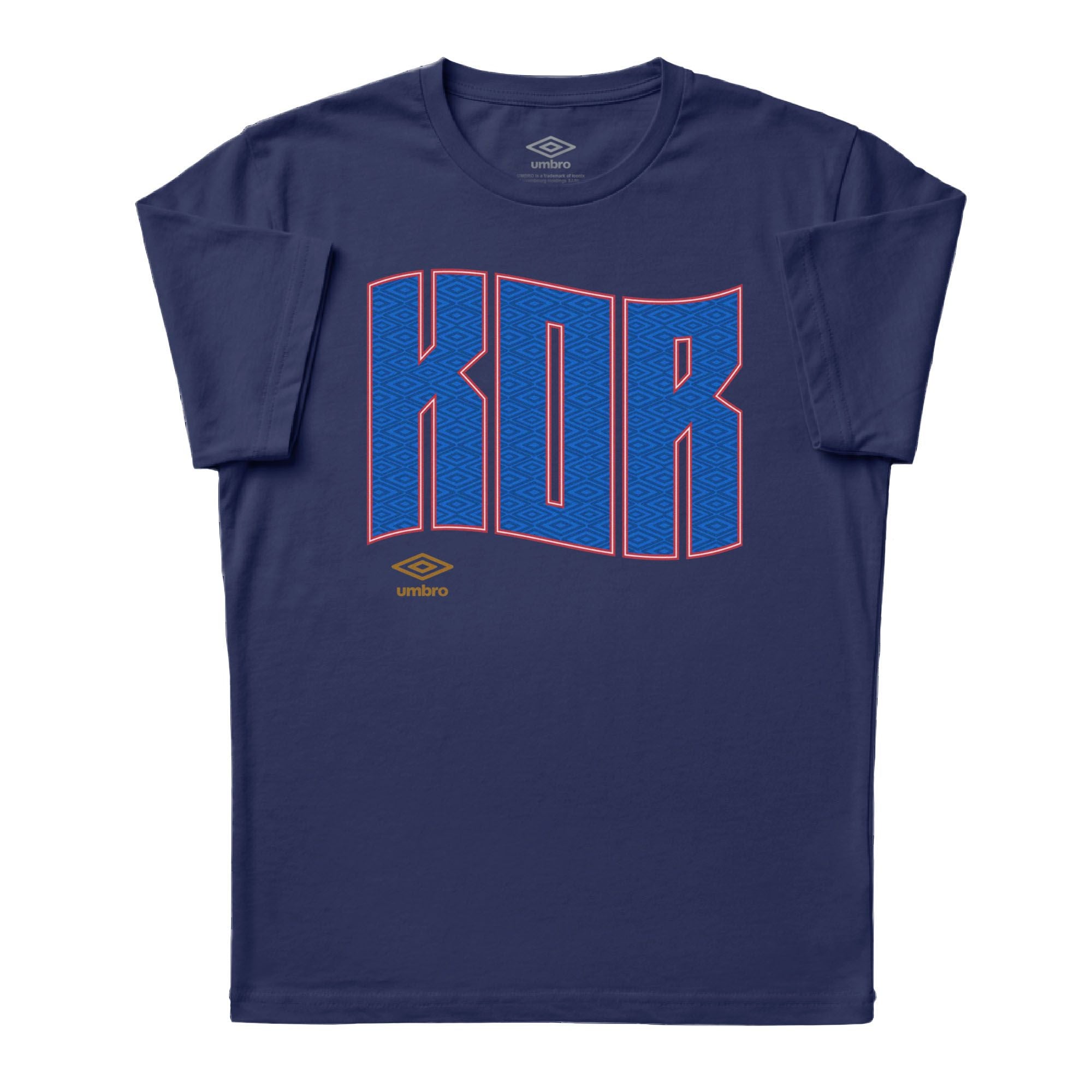 Umbro Adult Unisex Korea Republic Wavy Logo T-Shirt Navy