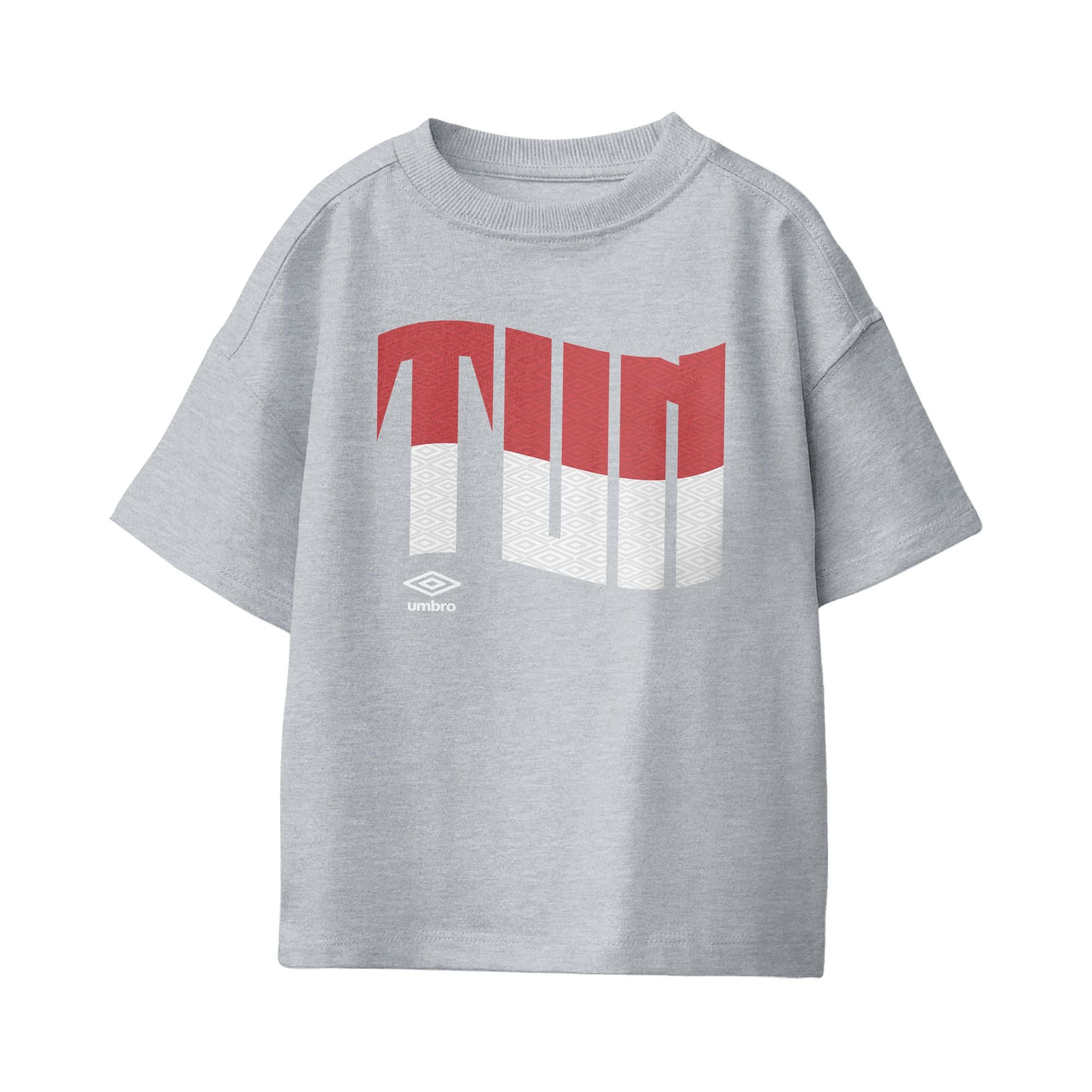Umbro Kids Tunisia Wavy Logo T-Shirt Sport Grey