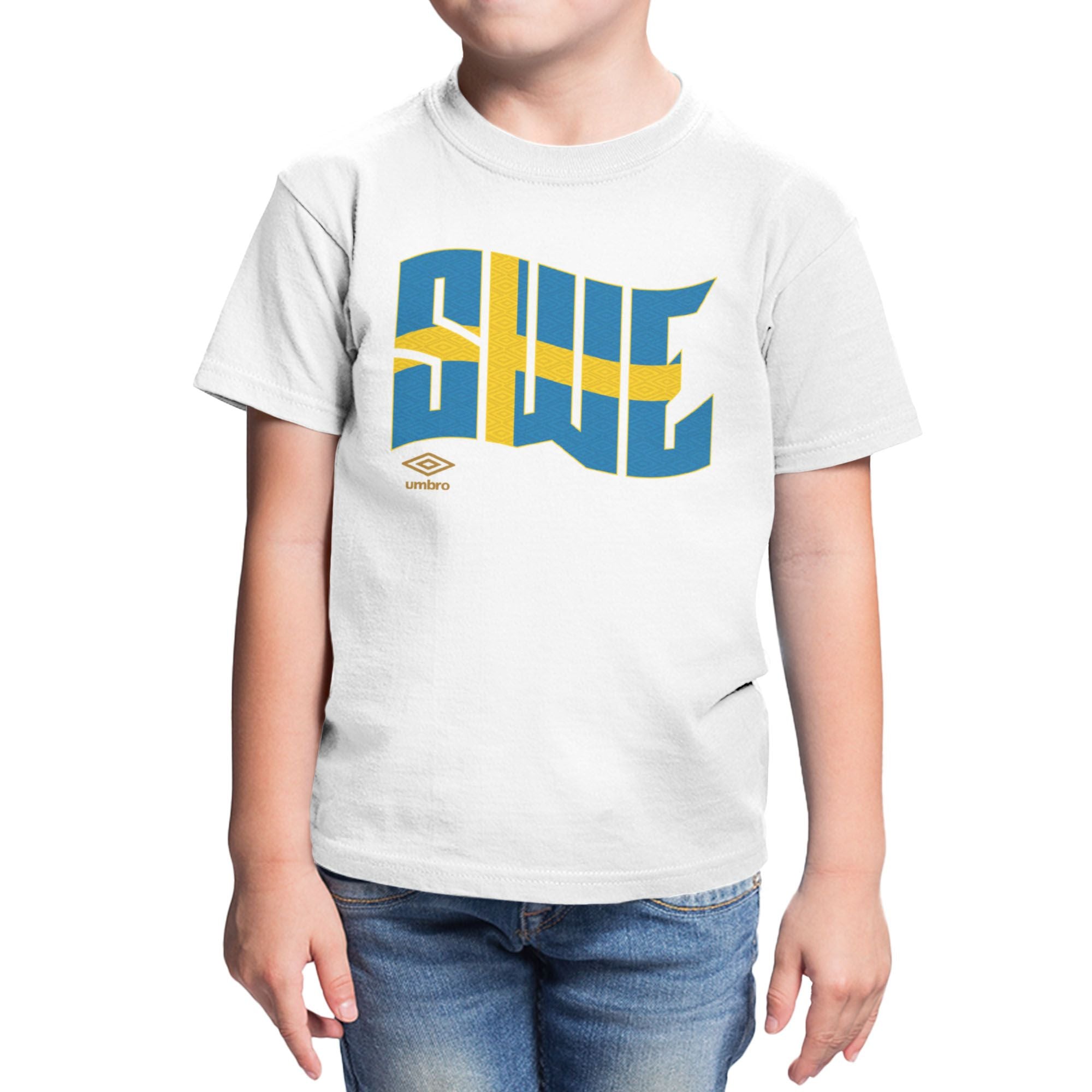 Umbro Kids Sweden Wavy Logo T-Shirt