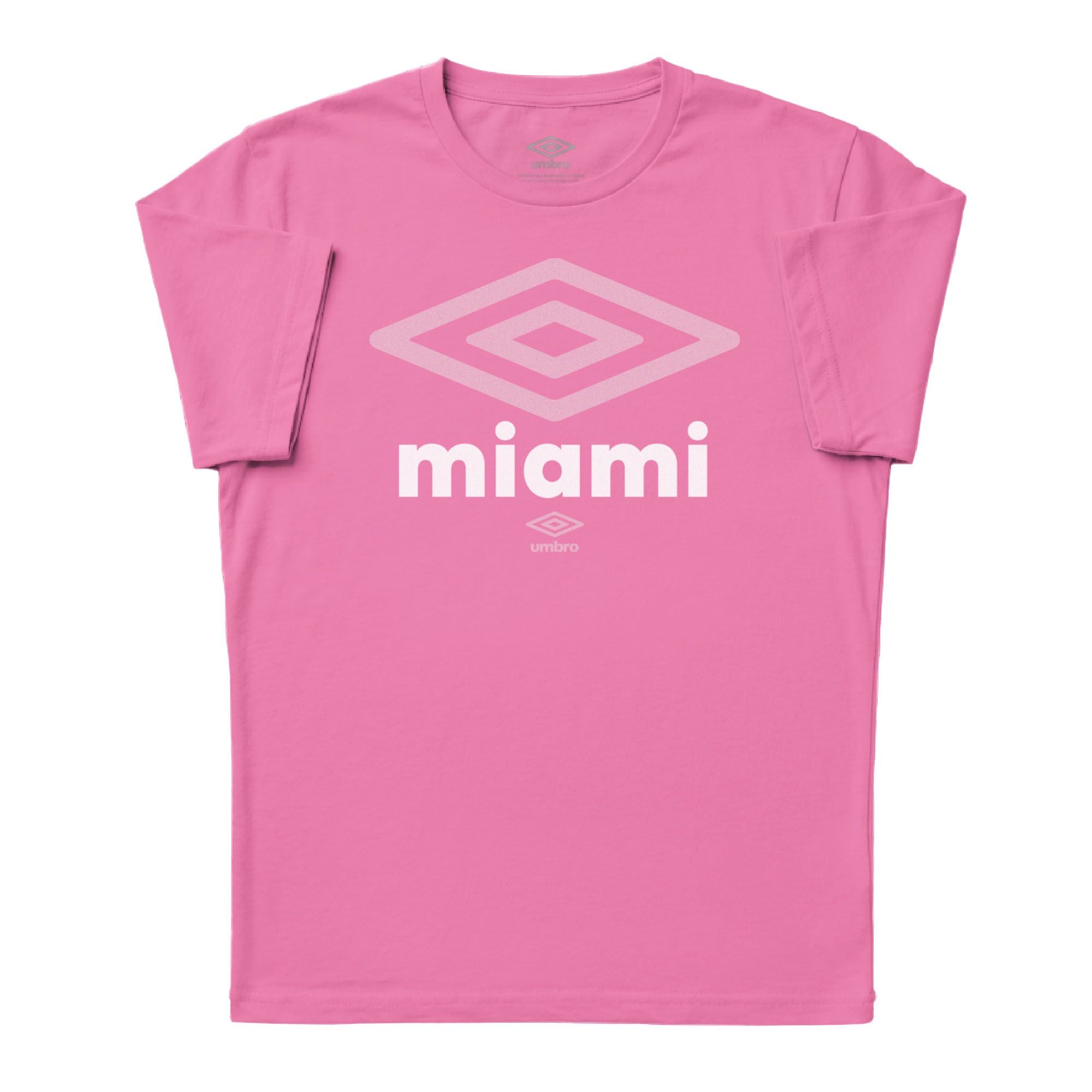 Umbro Adult Miami City Diamond Logo T-Shirt Azalea Pink