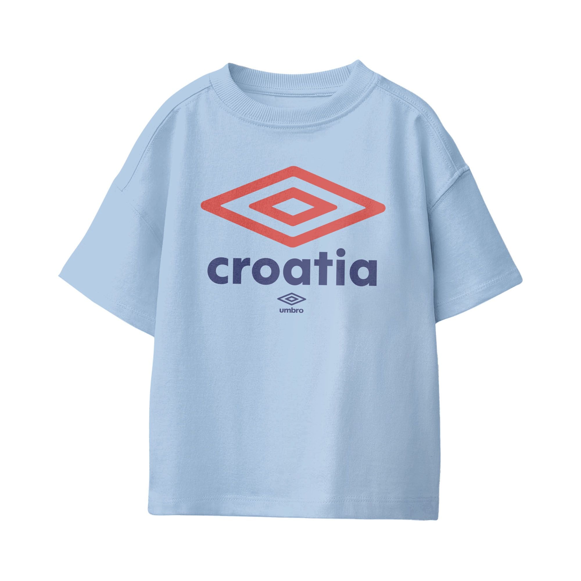 Umbro Kids Croatia Diamond Logo T-Shirt Light Blue