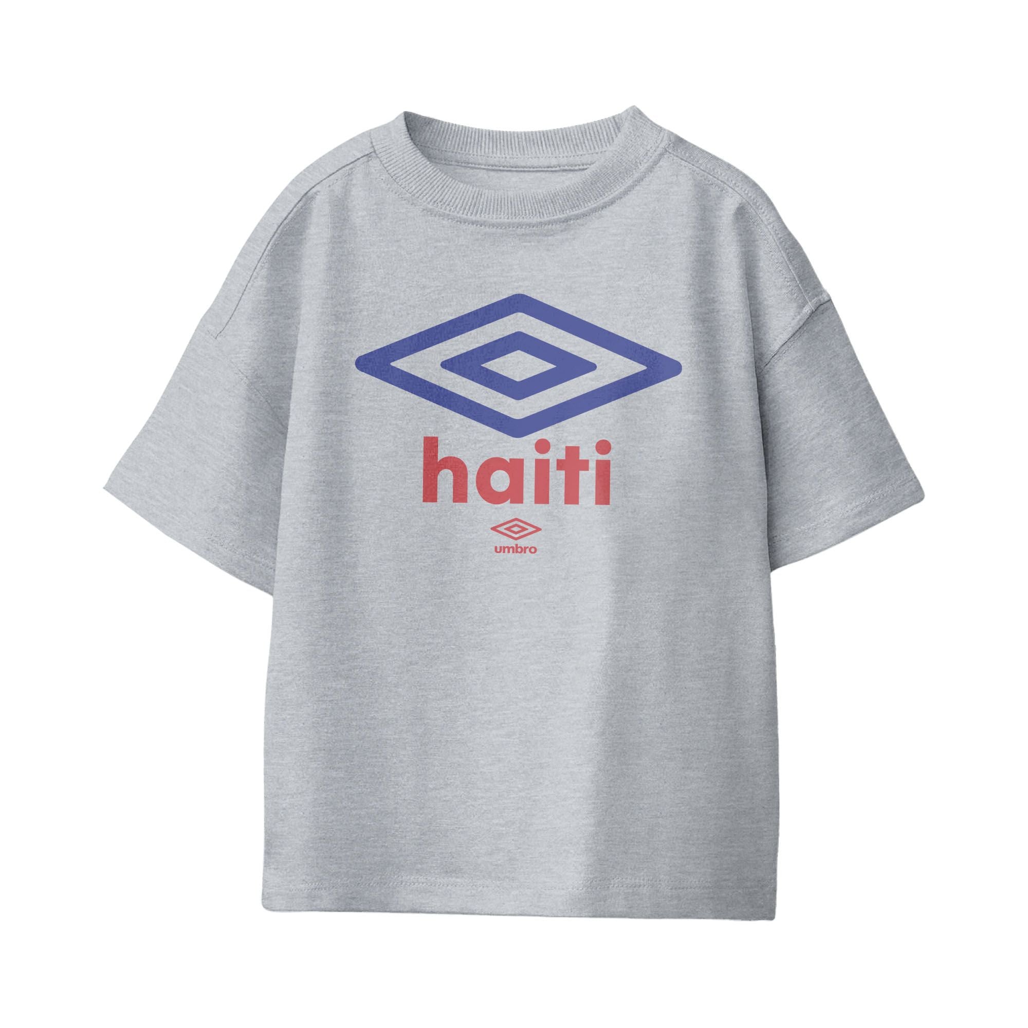 Umbro Kids Unisex Haiti Diamond Logo T-Shirt Sport Grey