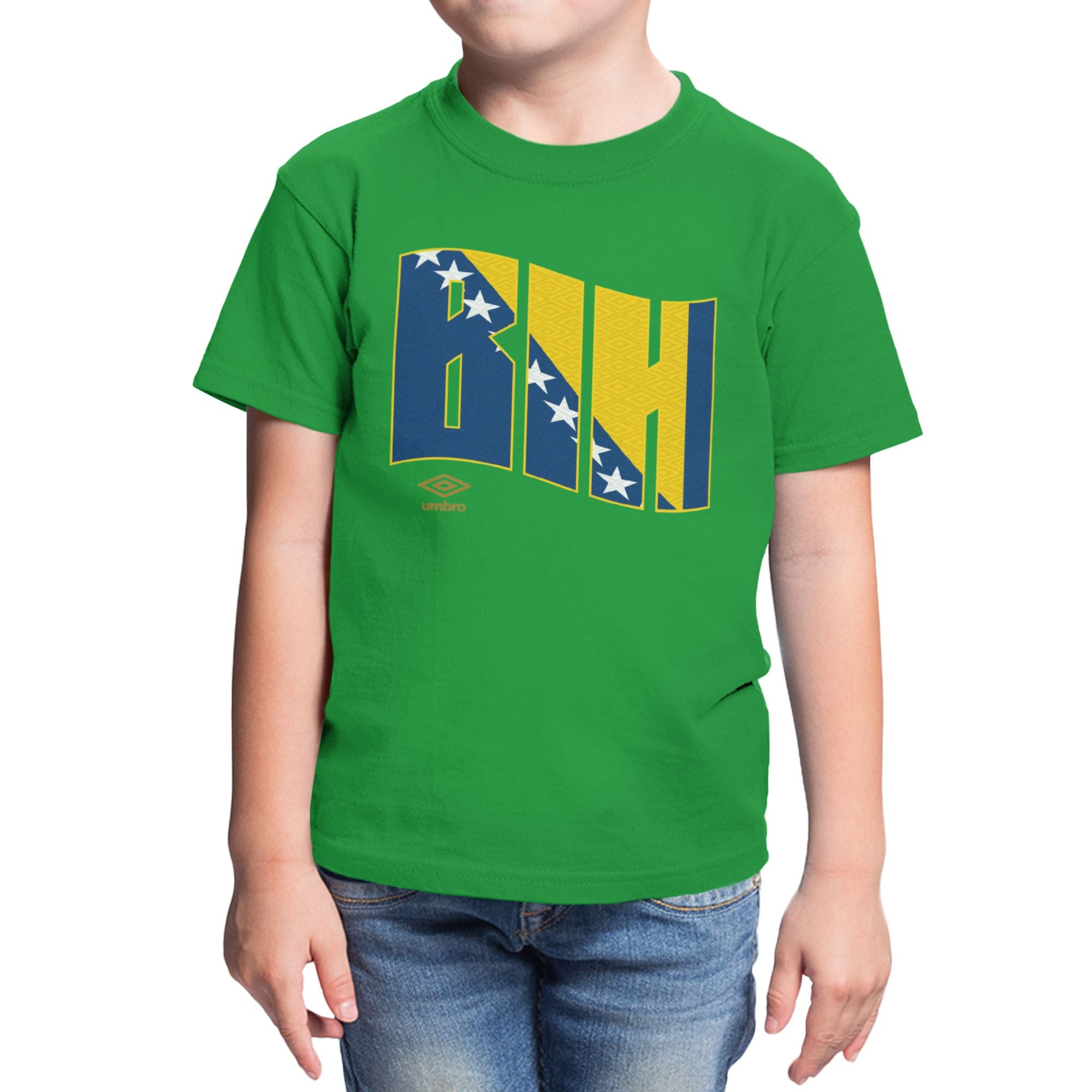 Umbro Kids Bosnia and Herzegovina Wavy Logo T-Shirt