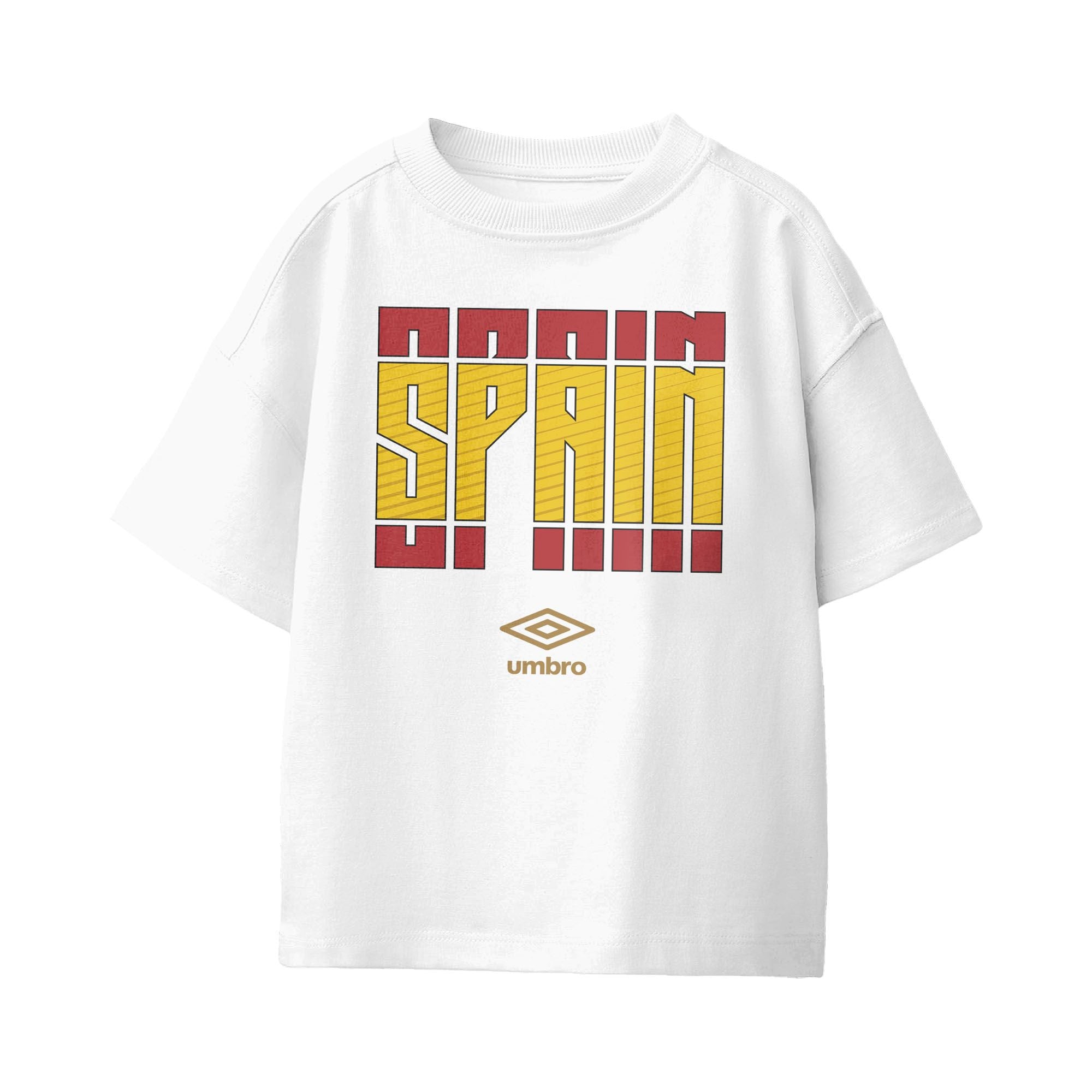 Umbro Spain Stacked Soccer T-Shirt White