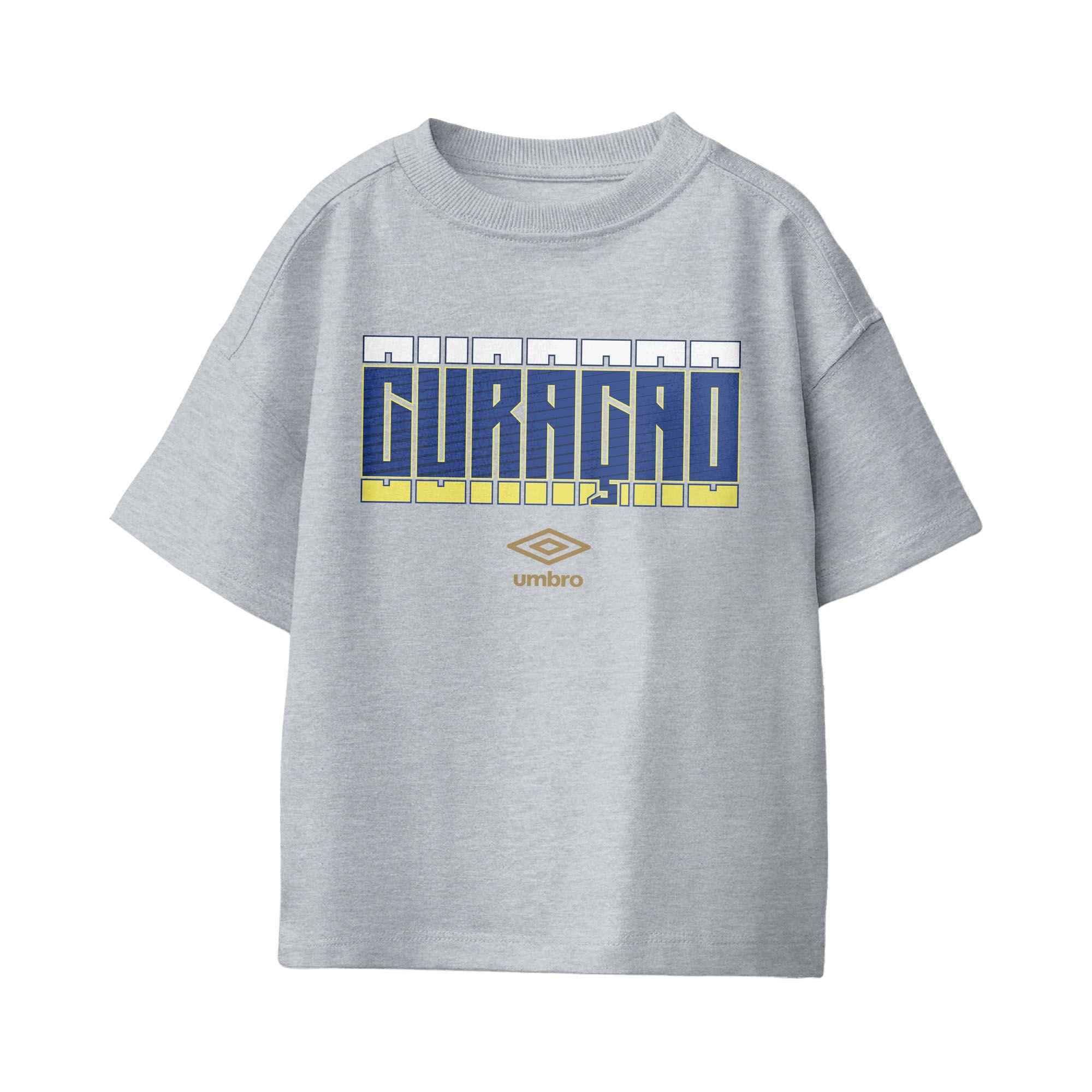 Umbro Kids Unisex Curaçao Stacked Soccer T-Shirt Sport Grey