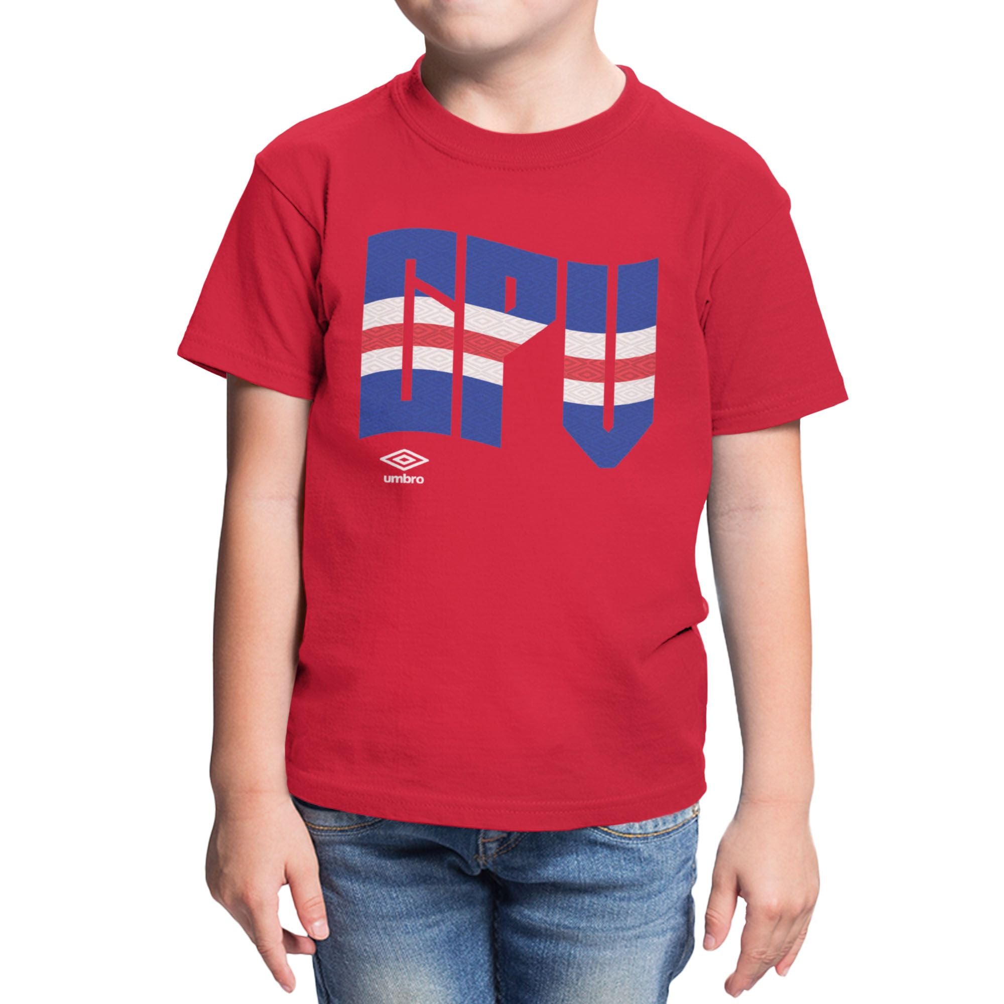 Umbro Kids Cape Verde Wavy Logo T-Shirt