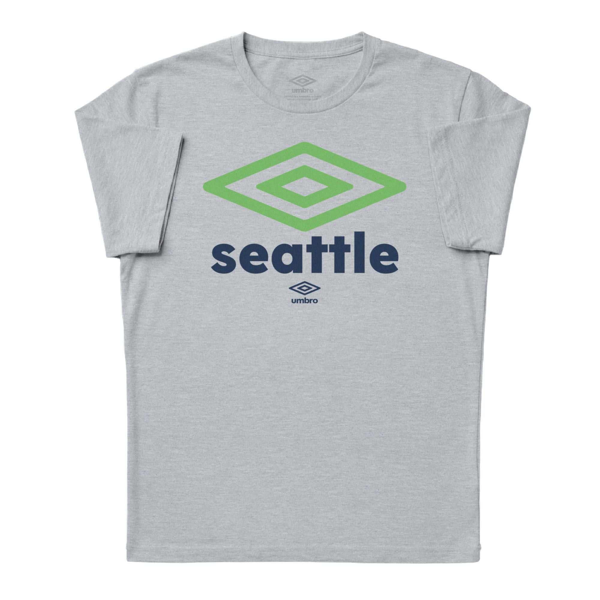 Umbro Adult Unisex Seattle City Diamond Logo T-Shirt Sport Grey