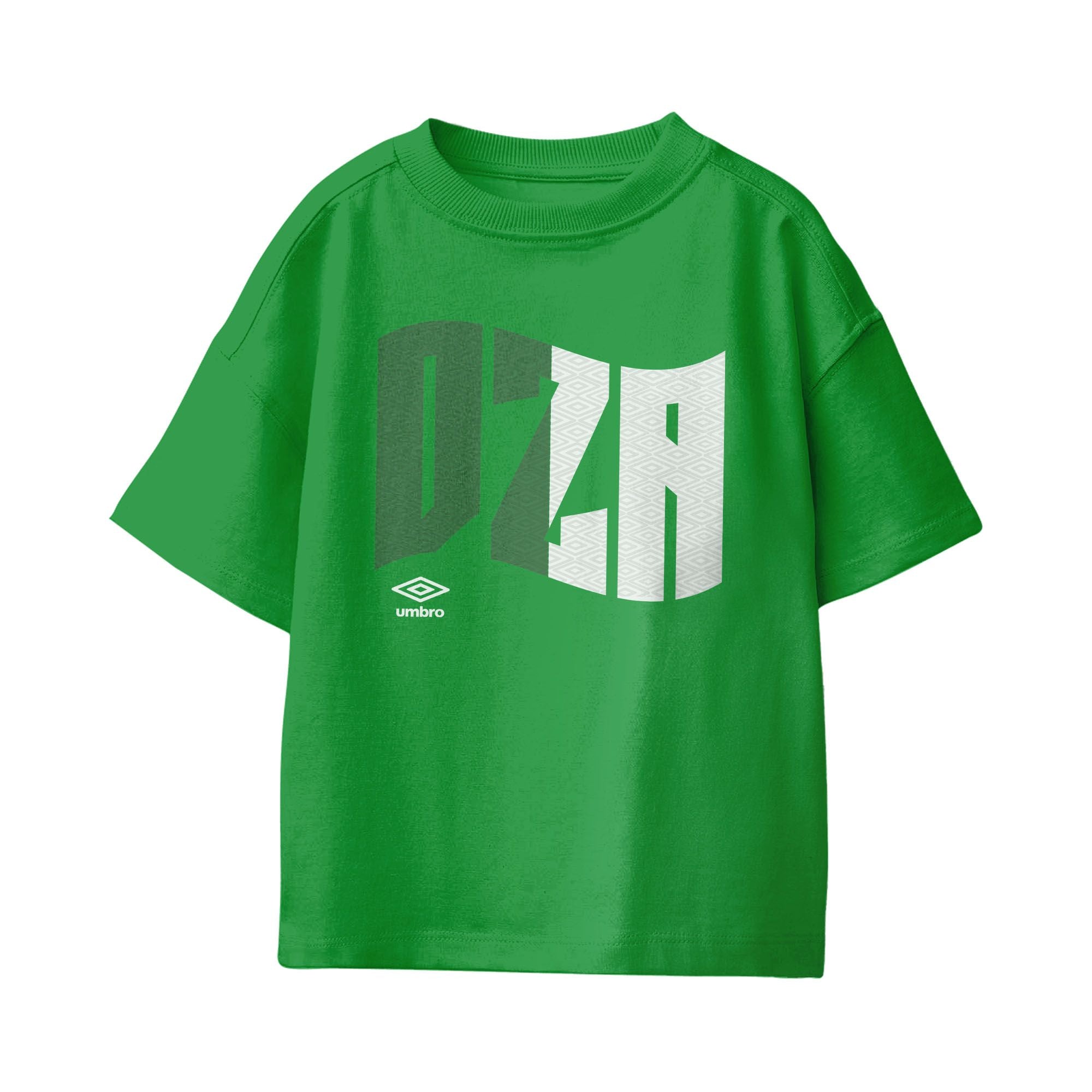 Umbro Kids Unisex Algeria Wavy Logo T-Shirt Turf Green