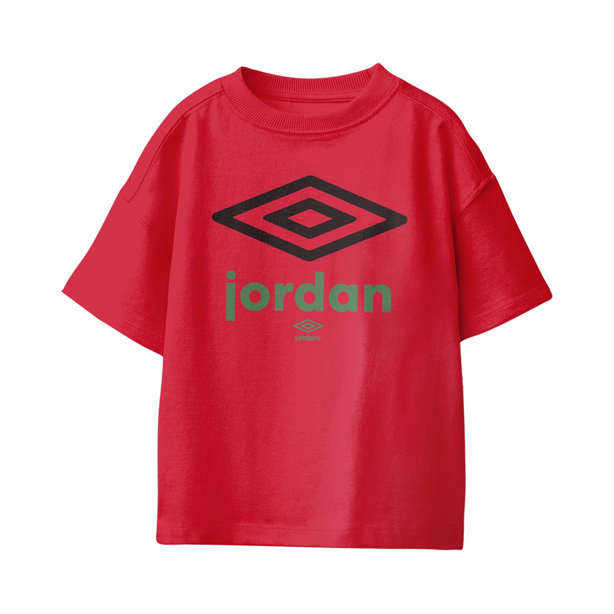 Umbro Kids Unisex Jordan Diamond Logo T-Shirt Red