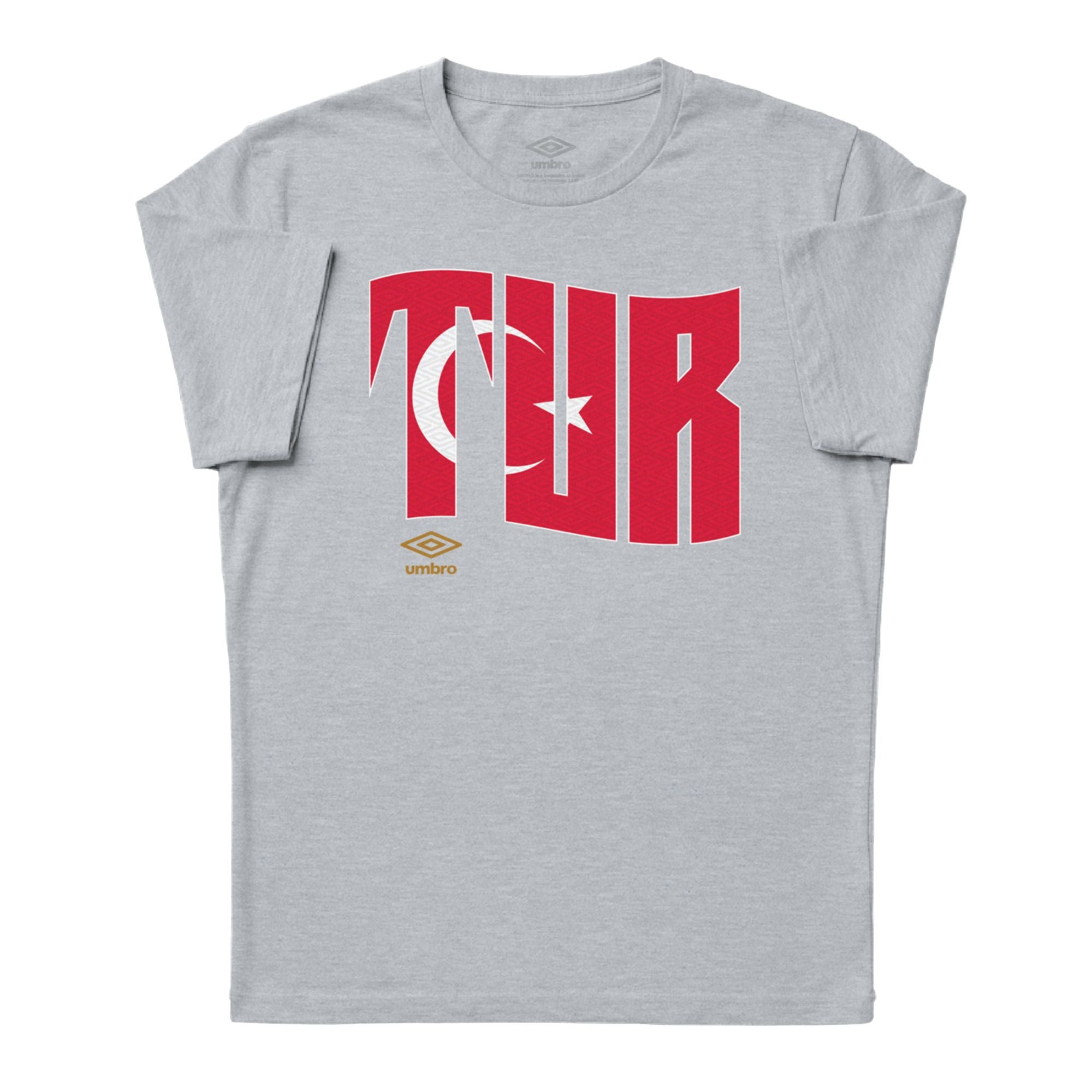 Umbro Adult Unisex Turkey Wavy Logo T-Shirt Sport Grey