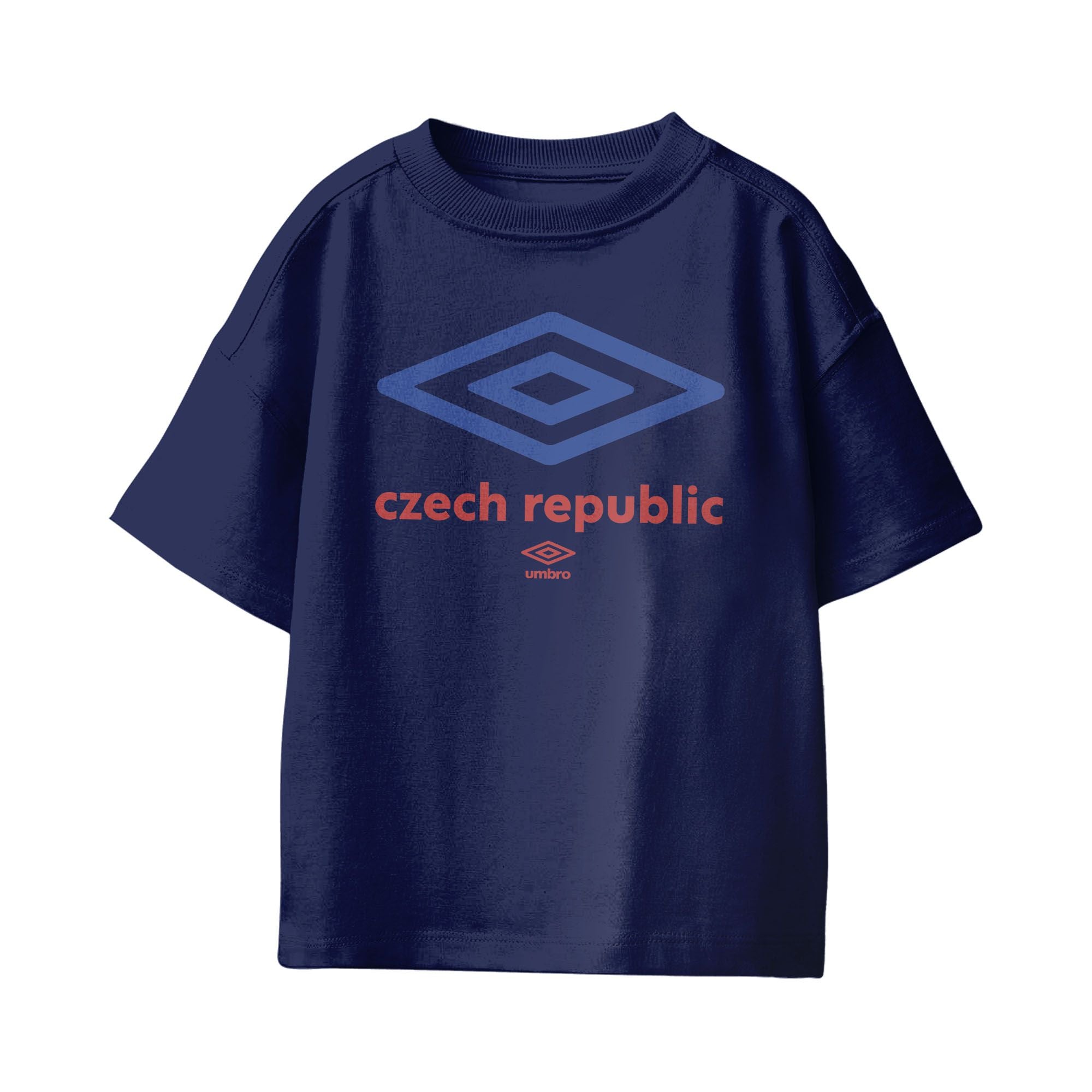 Umbro Kids Unisex Czech Republic Diamond Logo T-Shirt Navy