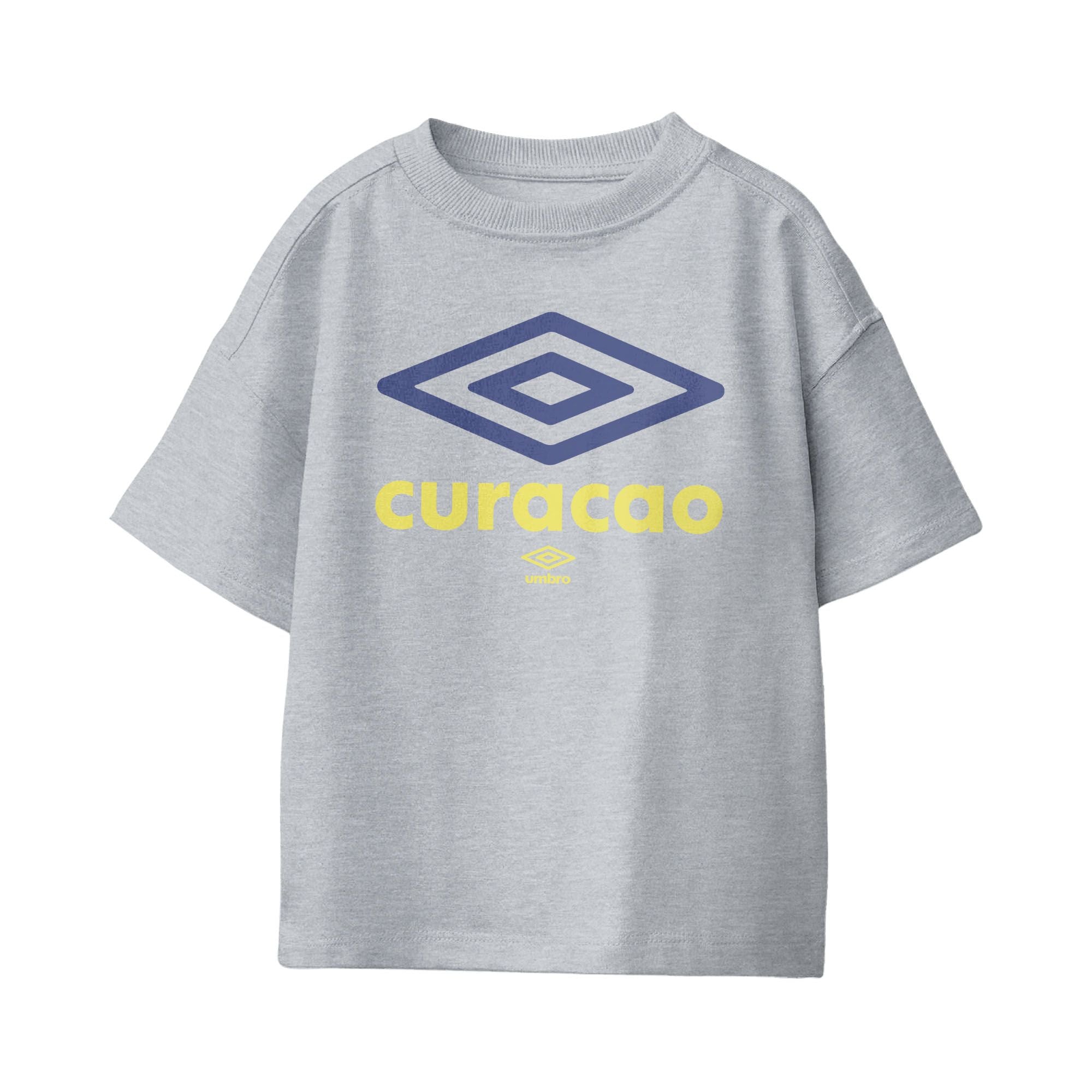 Umbro Kids Unisex Curaçao Diamond Logo T-Shirt Sport Grey
