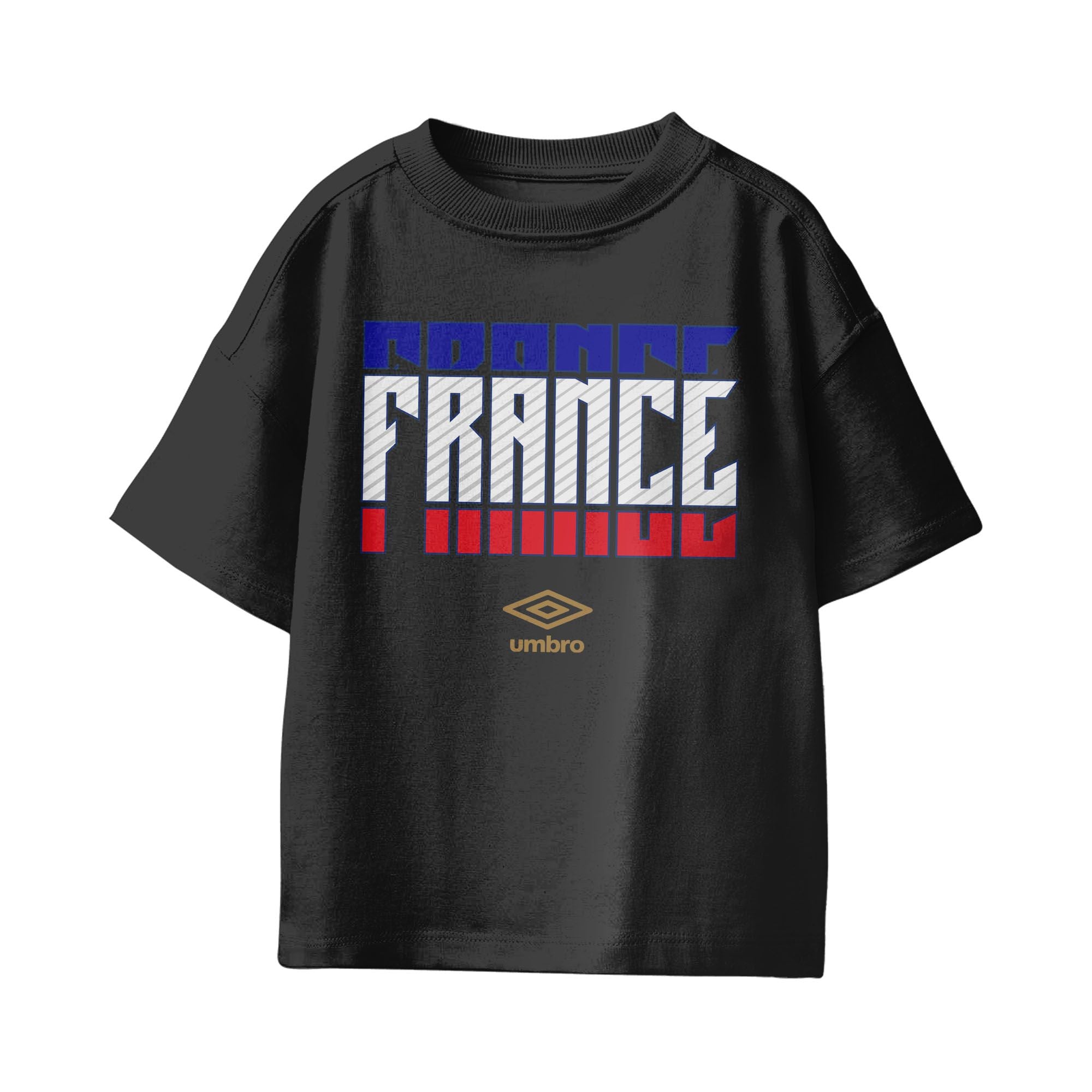 Umbro France Stacked Soccer T-Shirt Black