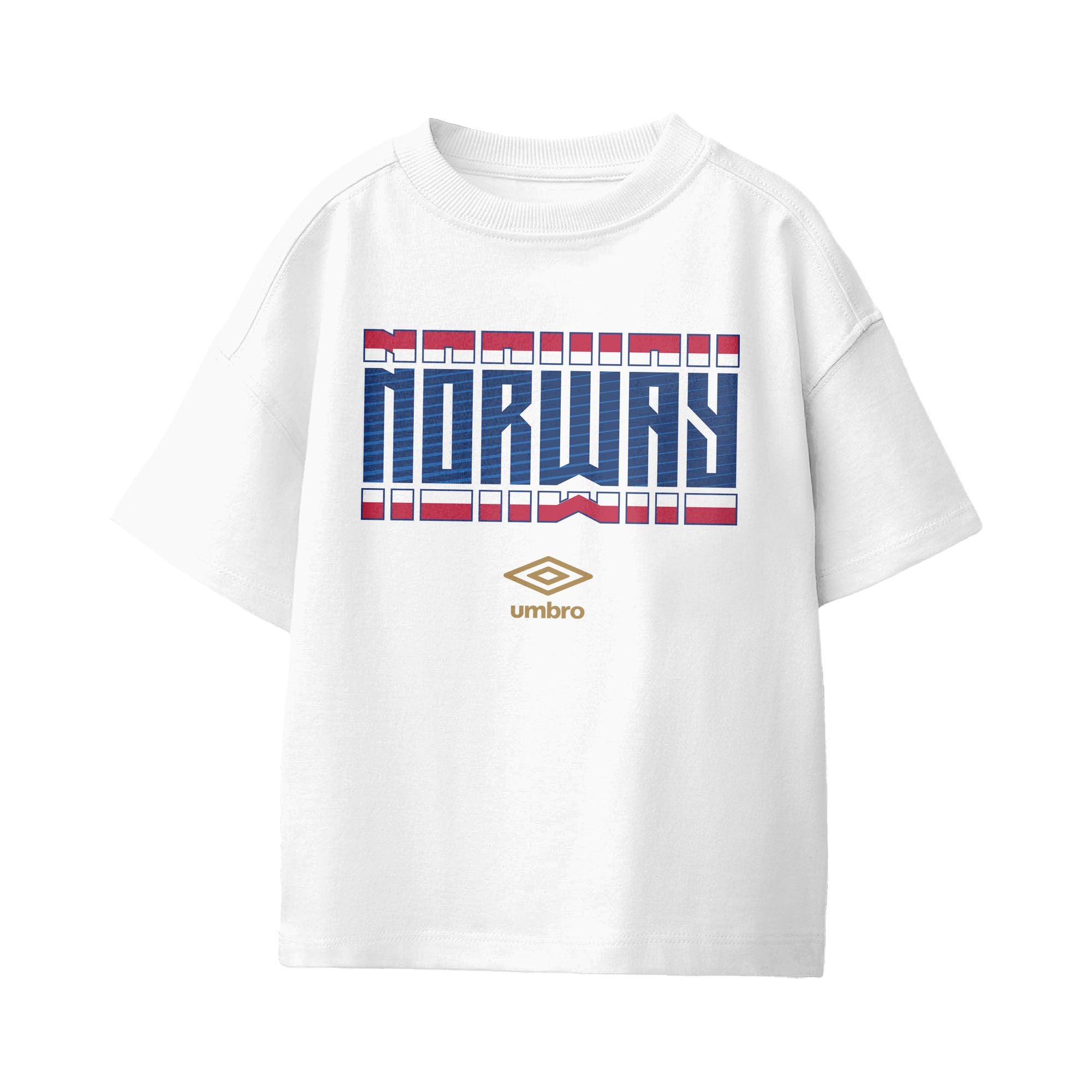 Umbro Norway Stacked Soccer T-Shirt White