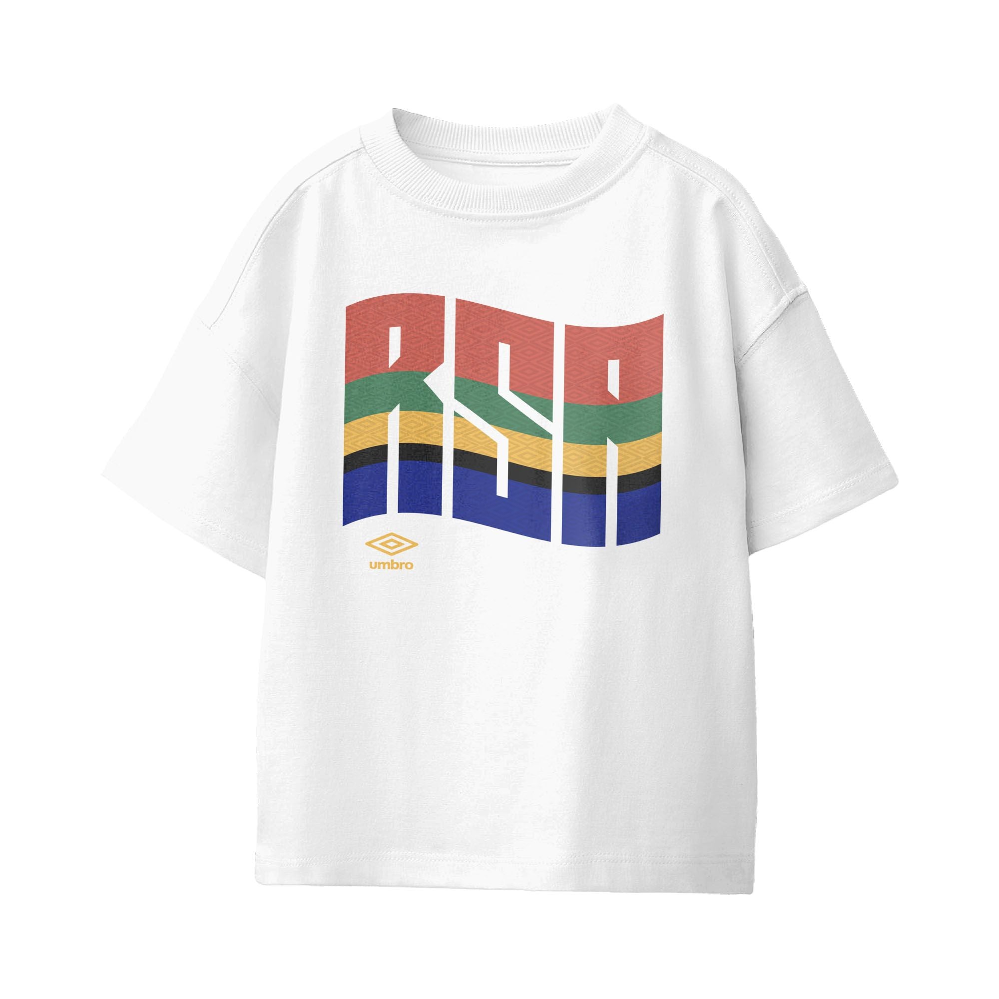 Umbro Kids Unisex South Africa Wavy Logo T-Shirt White