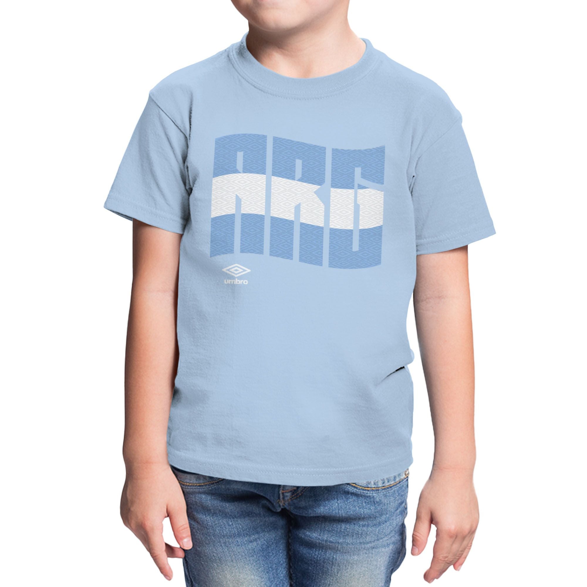 Umbro Kids Argentina Wavy Logo T-Shirt