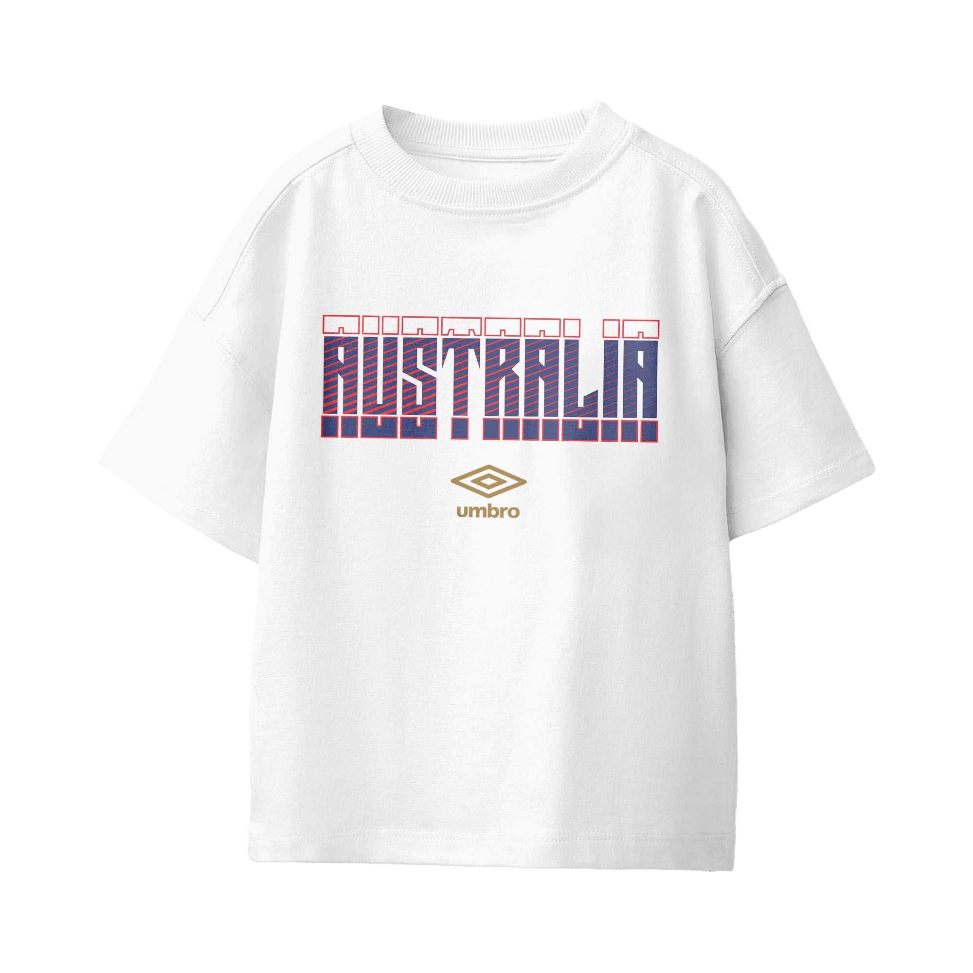 Umbro Australia Stacked Soccer T-Shirt White