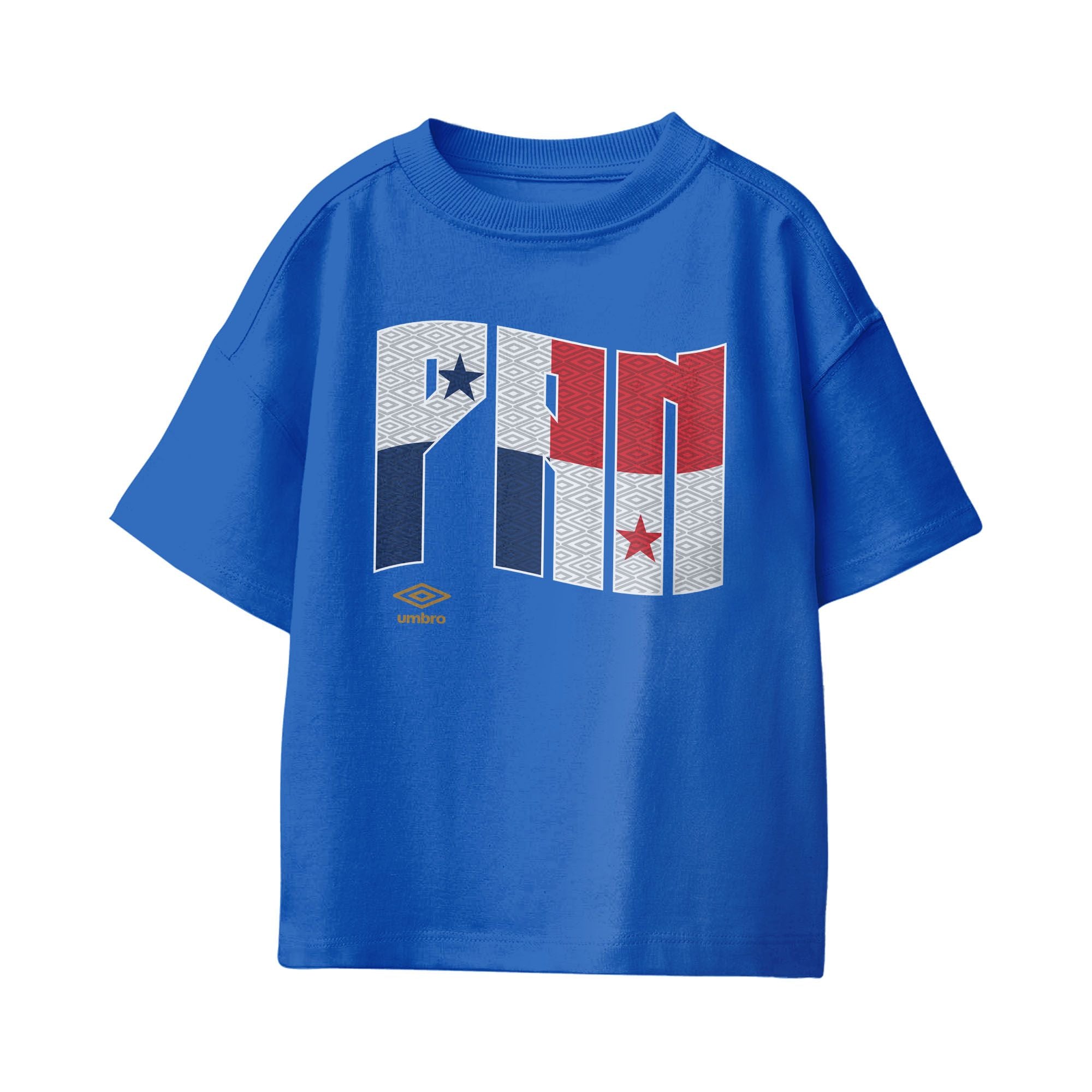 Umbro Kids Unisex Panama Wavy Logo T-Shirt Royal