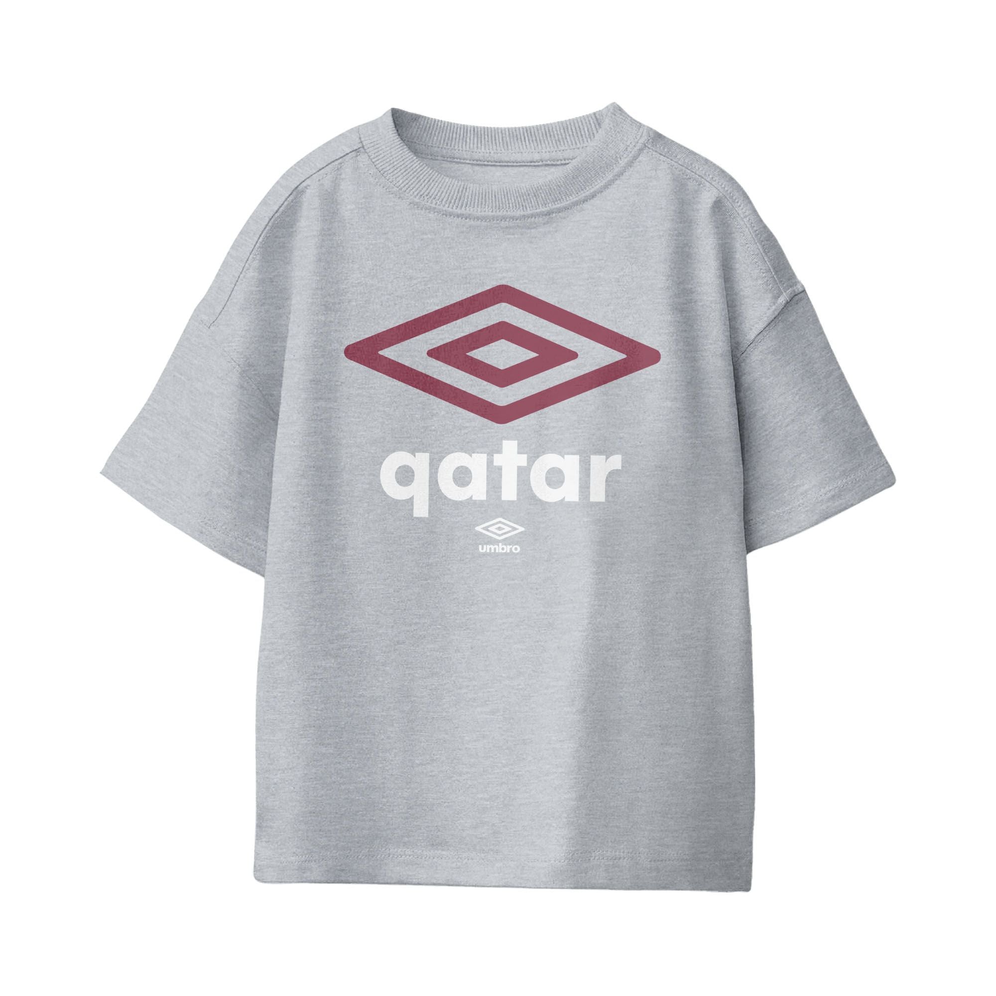 Umbro Kids Qatar Diamond Logo T-Shirt Sport Grey