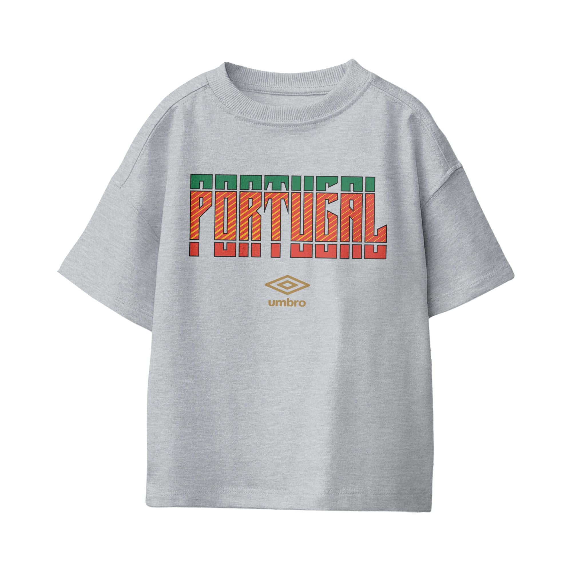 Umbro Portugal Stacked Soccer T-Shirt Sport Grey