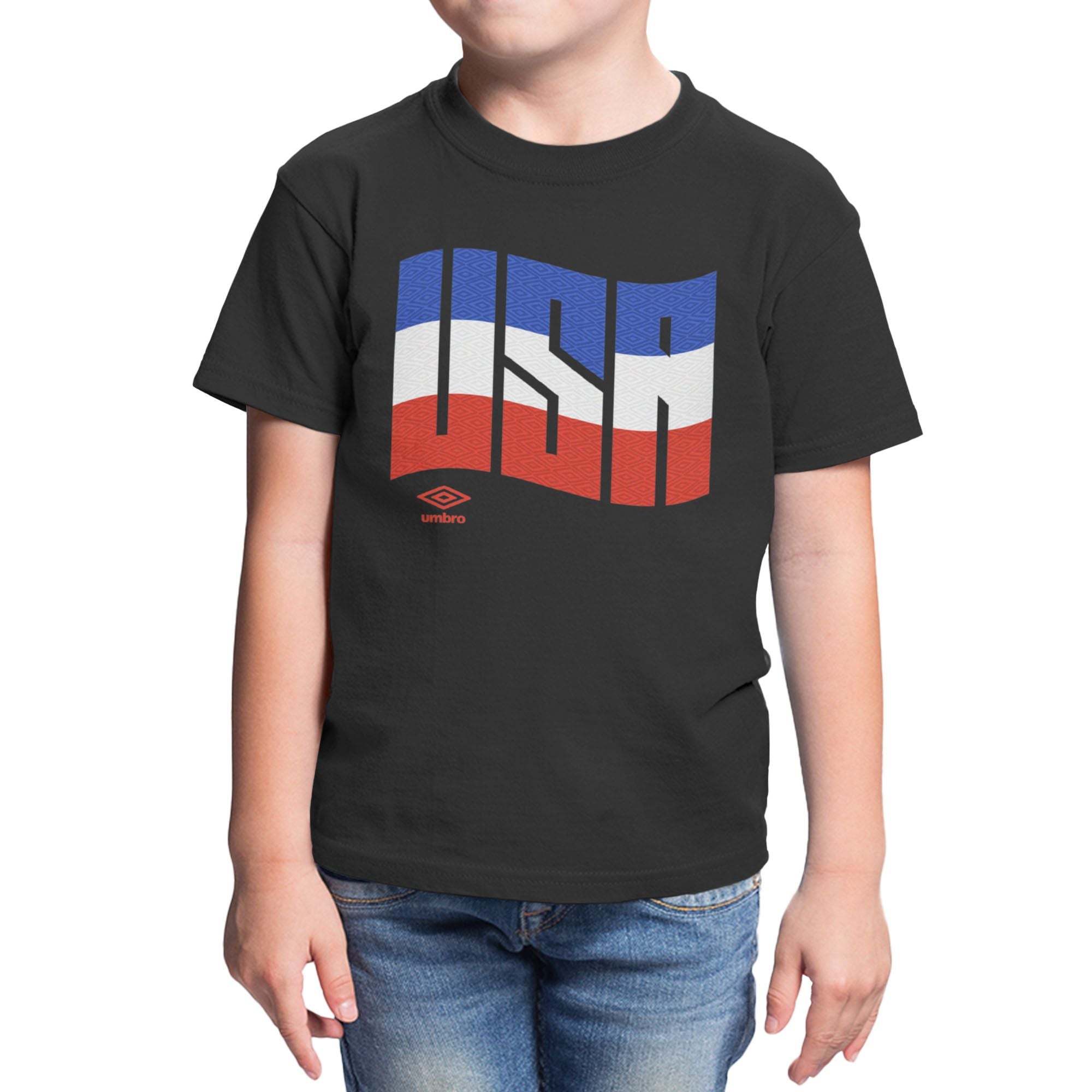 Umbro Kids USA Wavy Logo T-Shirt