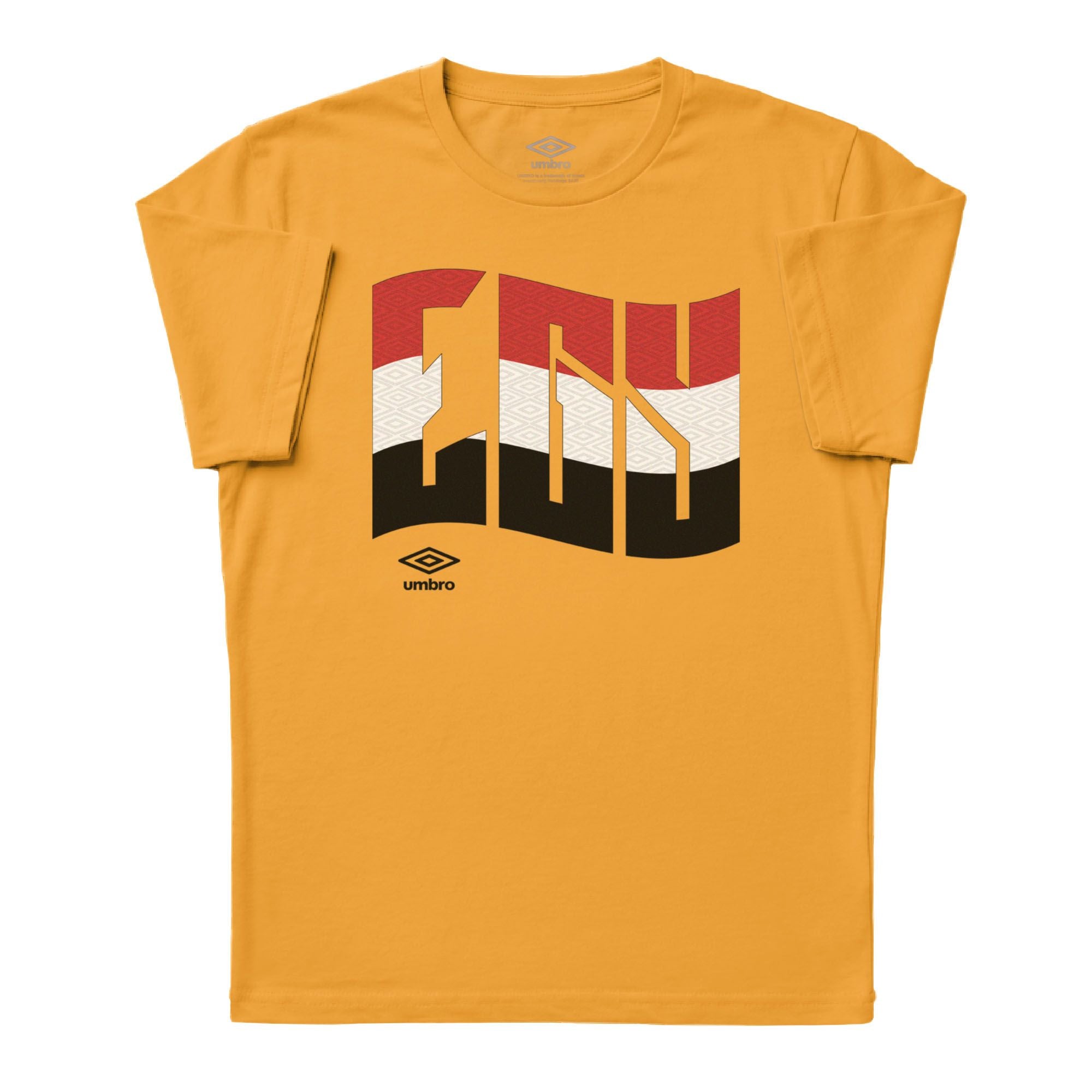 Umbro Adult Unisex Egypt Wavy Logo T-Shirt Gold