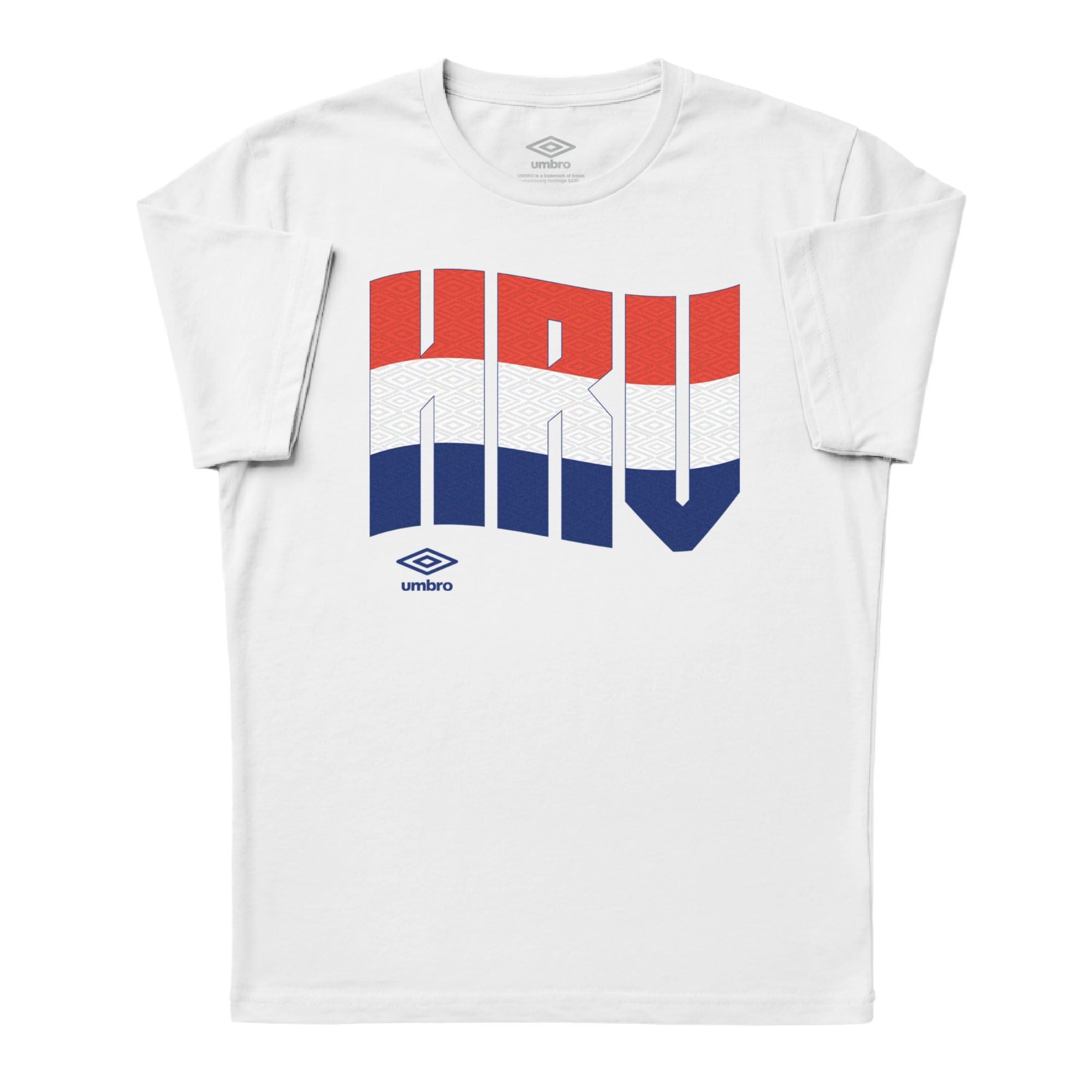 Umbro Adult Unisex Croatia Wavy Logo T-Shirt White