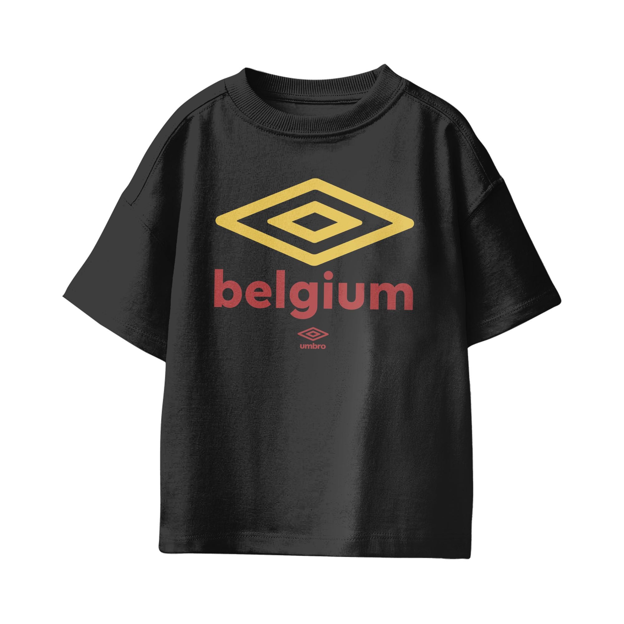 Umbro Kids Unisex Belgium Diamond Logo T-Shirt Black