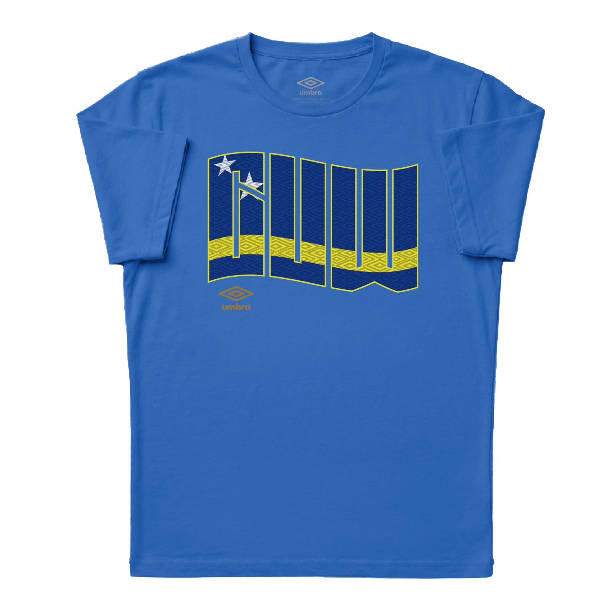 Umbro Adult Unisex Curaçao Wavy Logo T-Shirt Royal