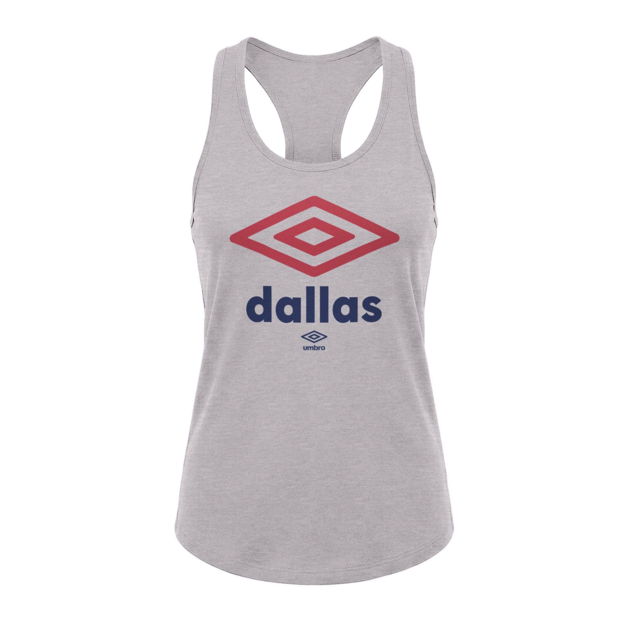 Umbro Dallas City Diamond Logo Tank Heather Grey