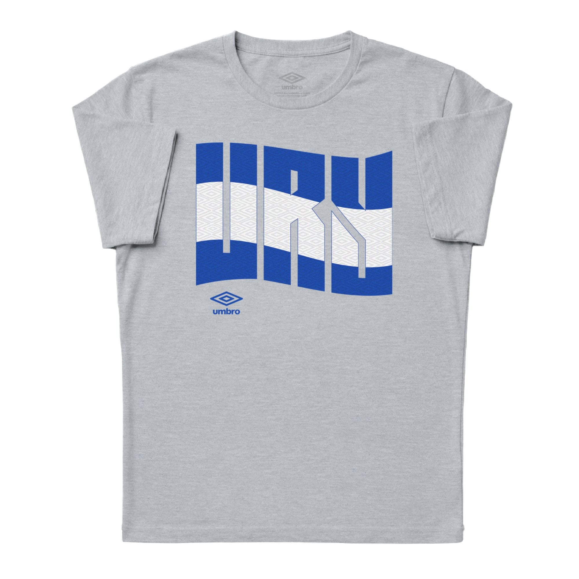 Umbro Adult Unisex Uruguay Wavy Logo T-Shirt Sport Grey