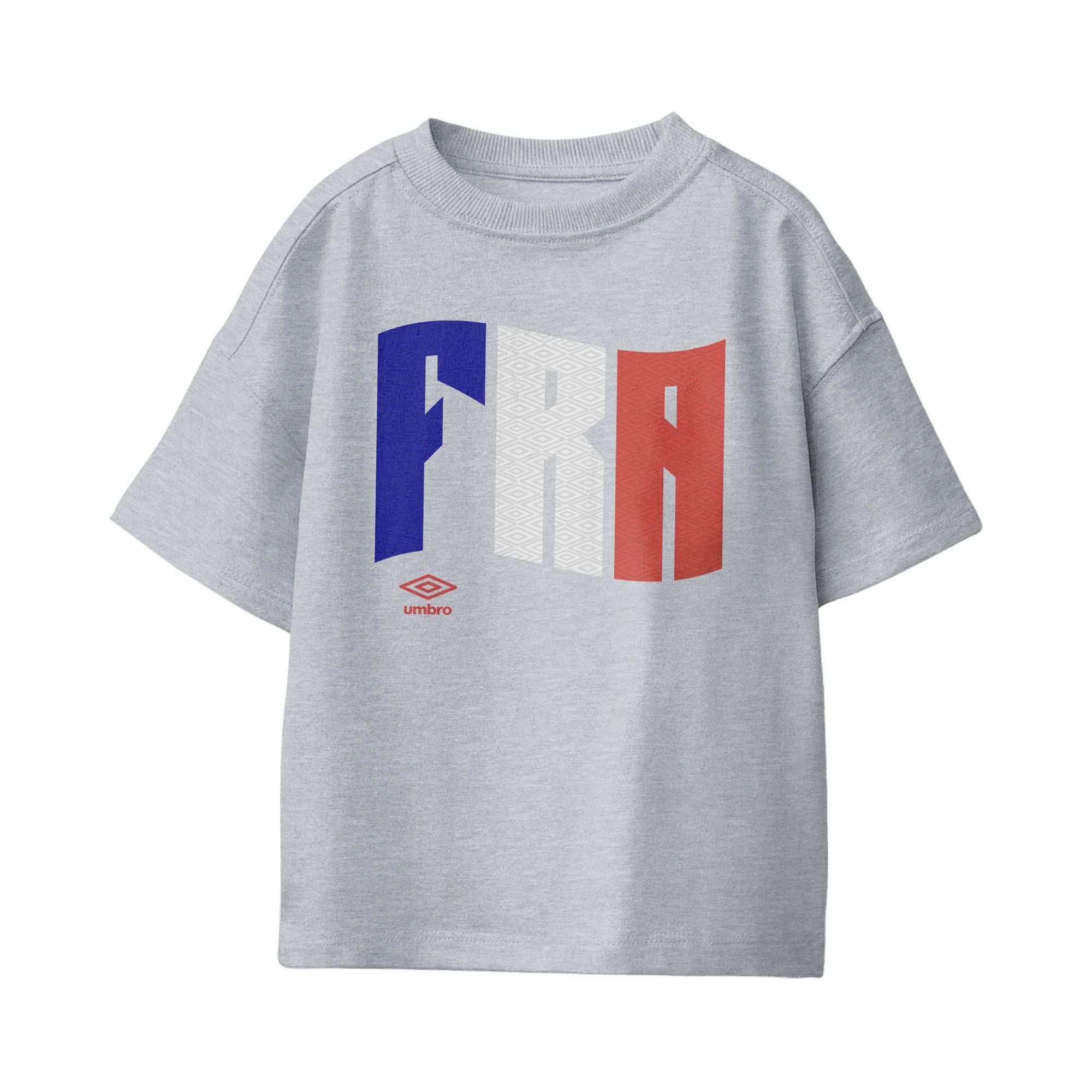 Umbro Kids France Wavy Logo T-Shirt Sport Grey