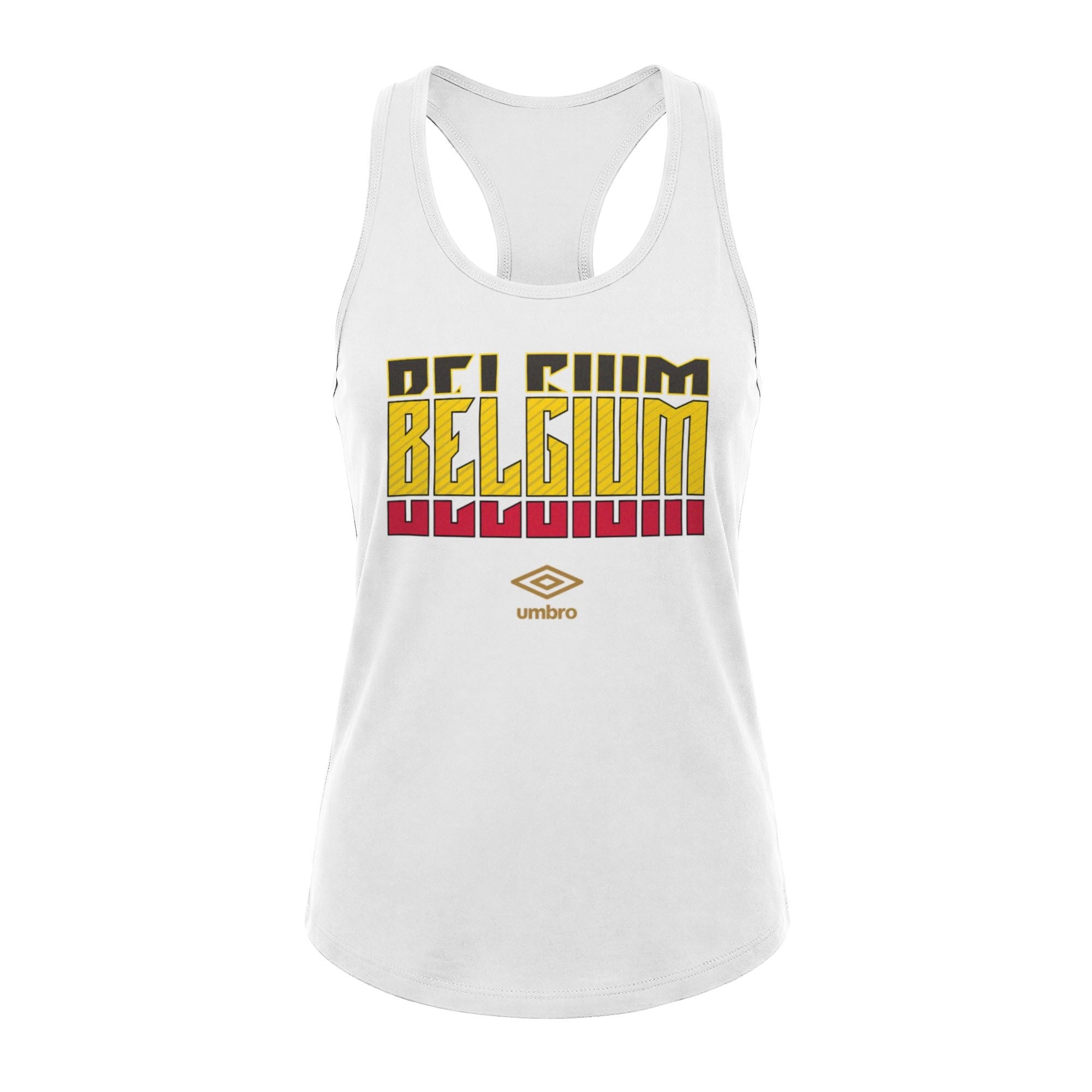 Umbro Belgium Stacked Soccer Tank Bright White