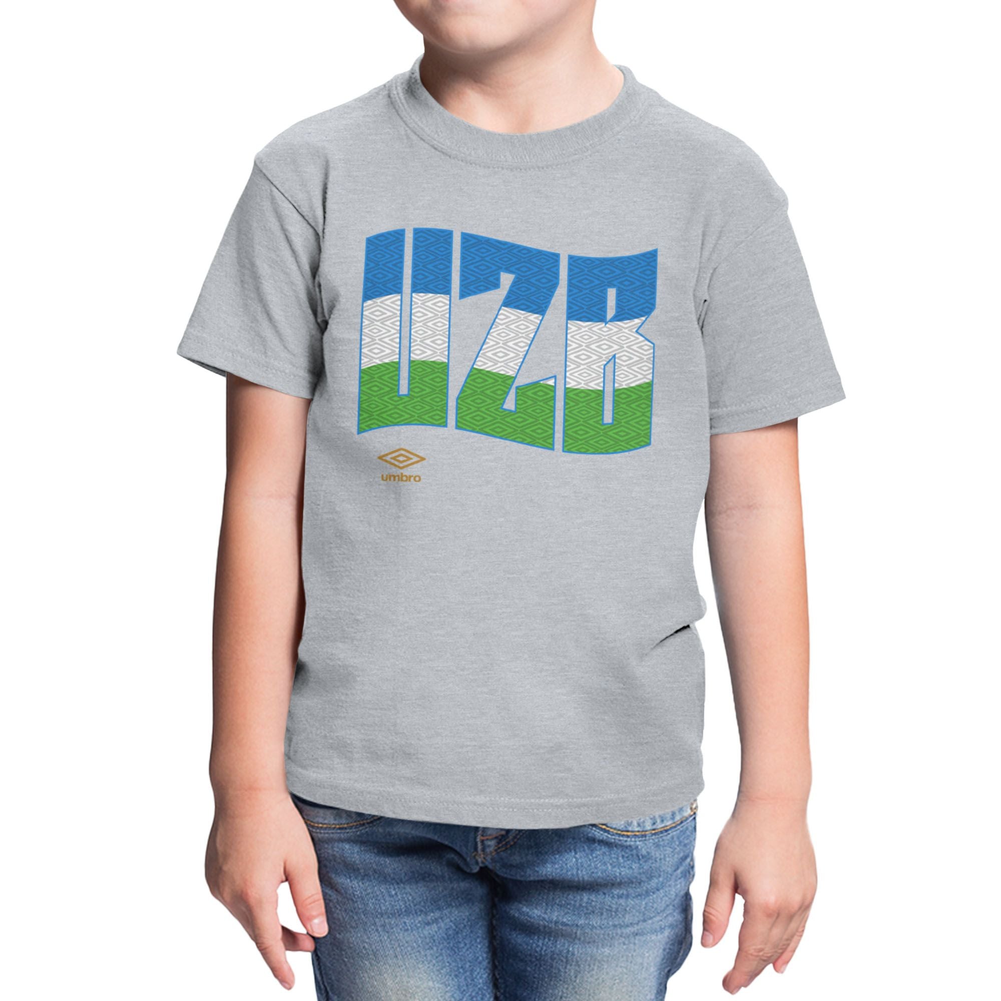 Umbro Kids Uzbekistan Wavy Logo T-Shirt