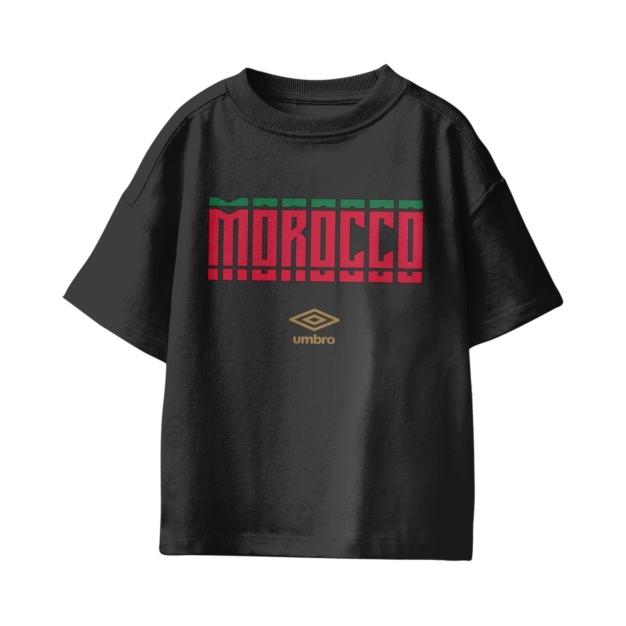 Umbro Morocco Stacked Soccer T-Shirt Black