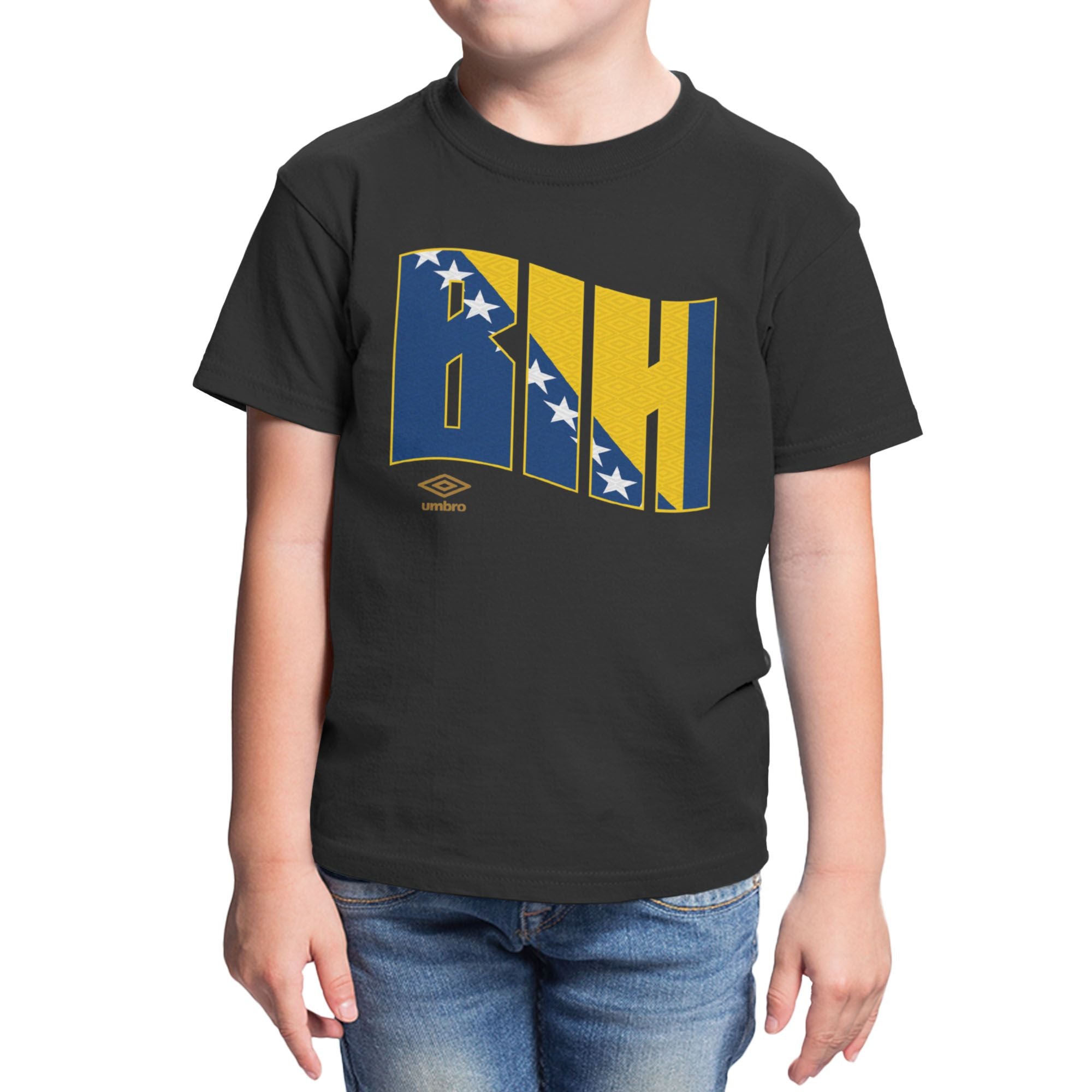 Umbro Kids Bosnia and Herzegovina Wavy Logo T-Shirt