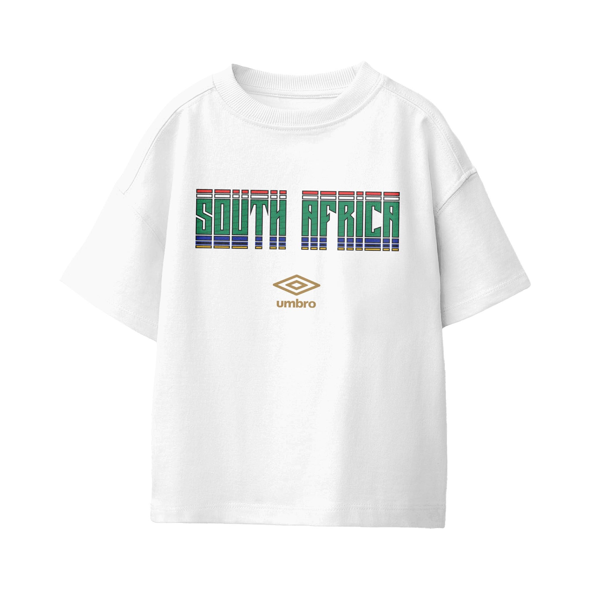 Umbro South Africa Stacked Soccer T-Shirt White