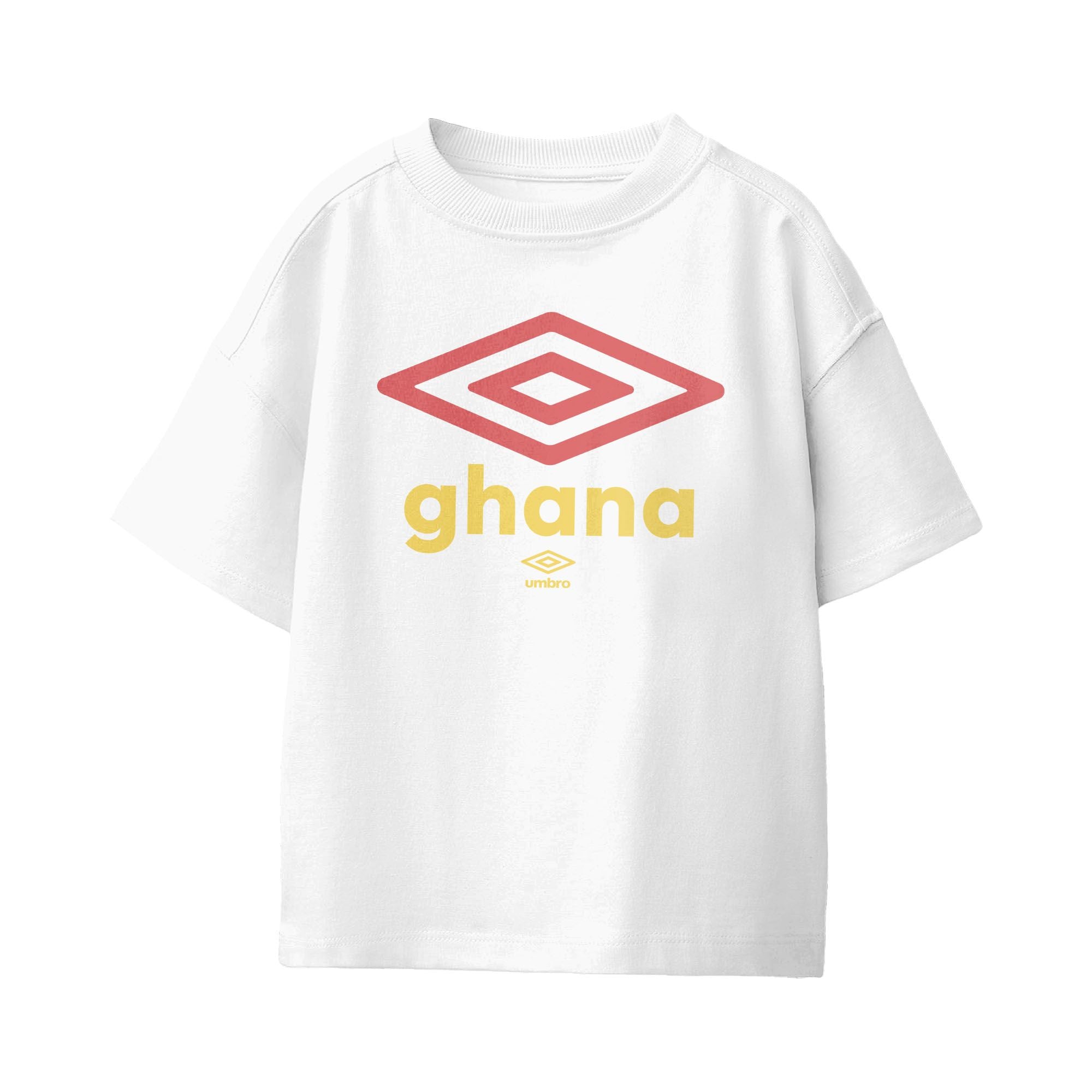 Umbro Kids Unisex Ghana Diamond Logo T-Shirt White
