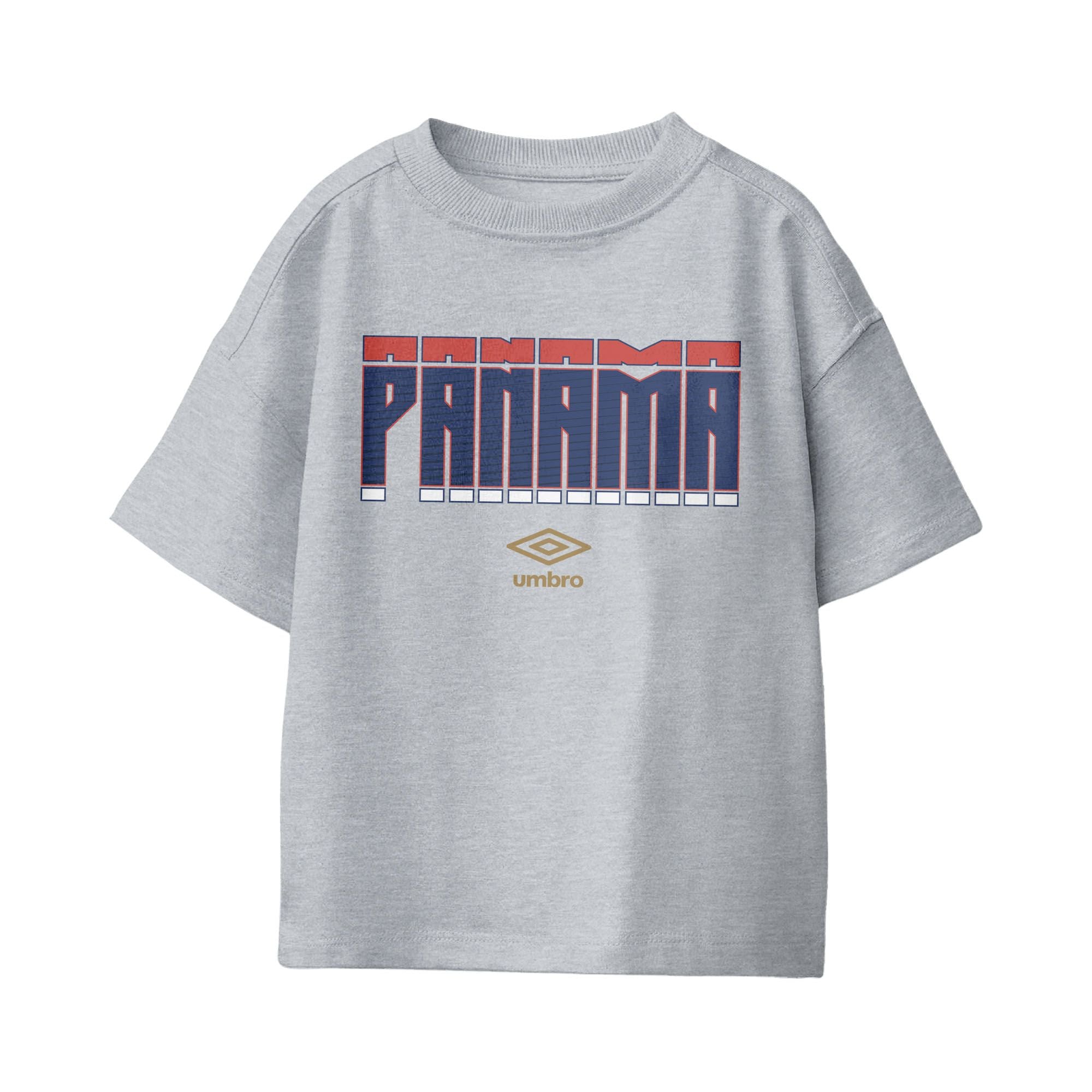 Umbro Kids Unisex Panama Stacked Soccer T-Shirt Sport Grey