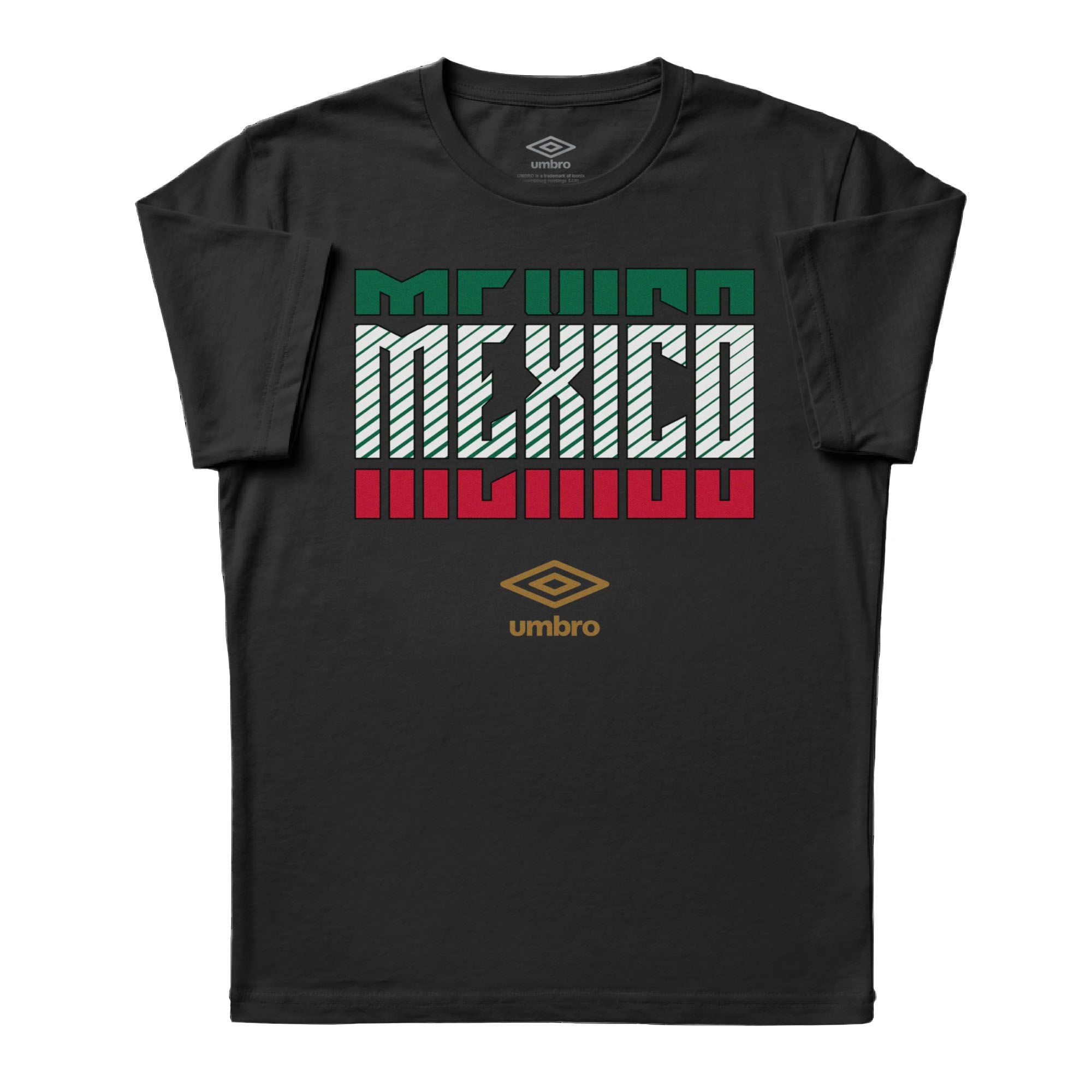 Umbro Mexico Stacked Soccer T-Shirt Black
