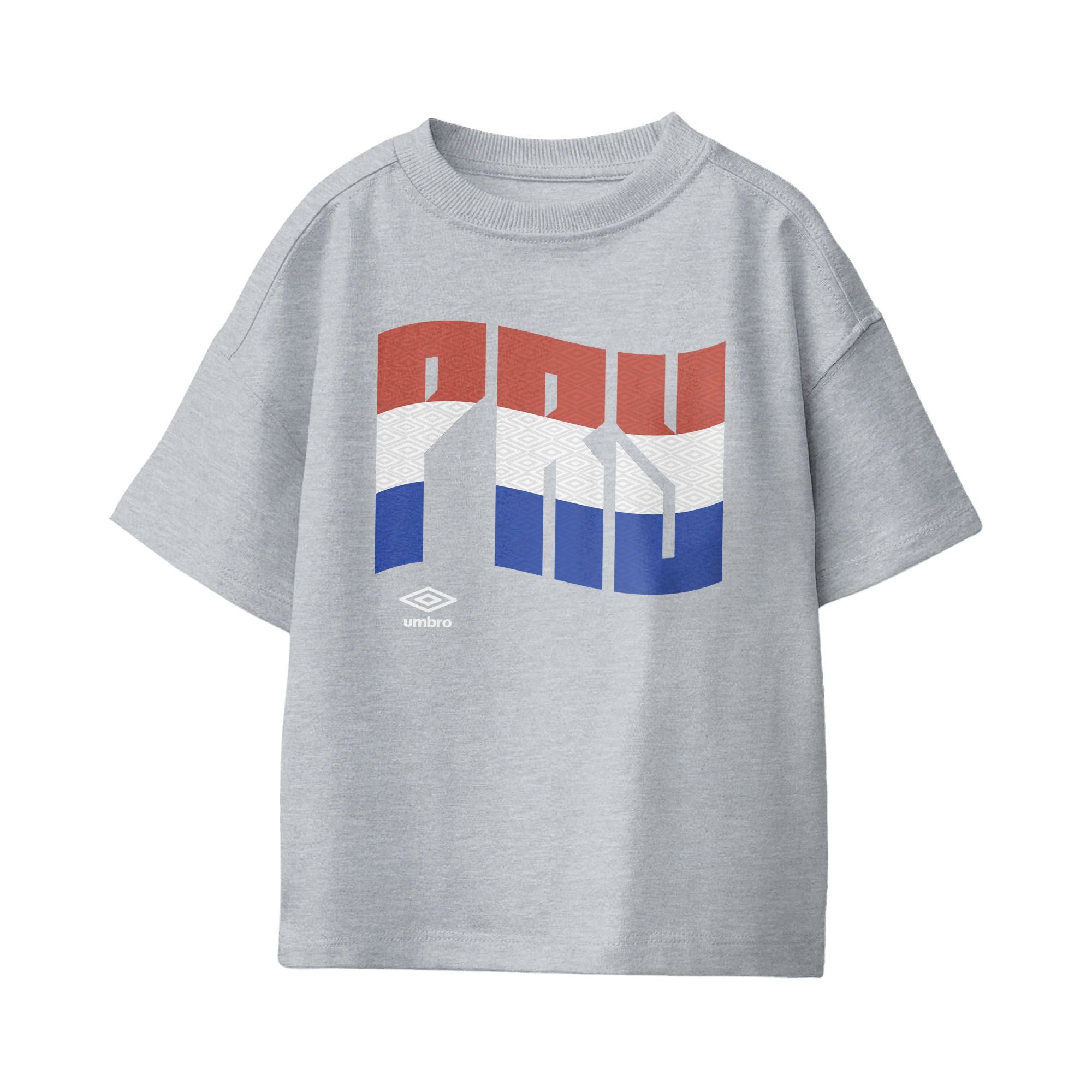 Umbro Kids Unisex Paraguay Wavy Logo T-Shirt Sport Grey