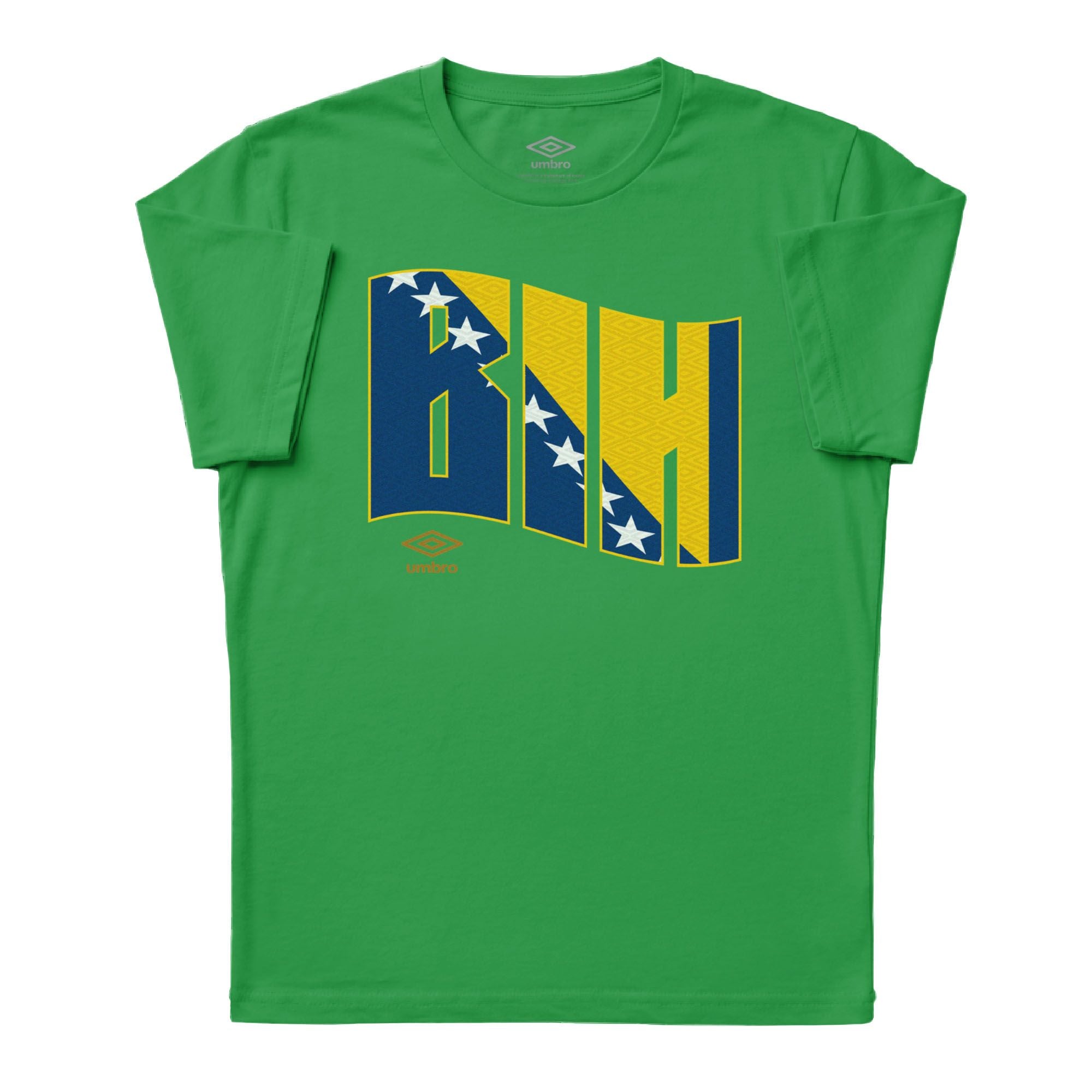 Umbro Bosnia and Herzegovina Wavy Logo T-Shirt Turf Green