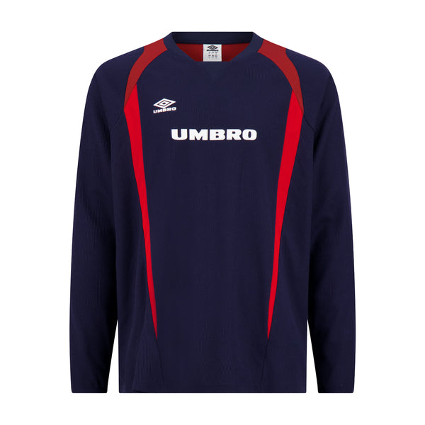 Men's Panelled Navy Blue Long Sleeve Jersey