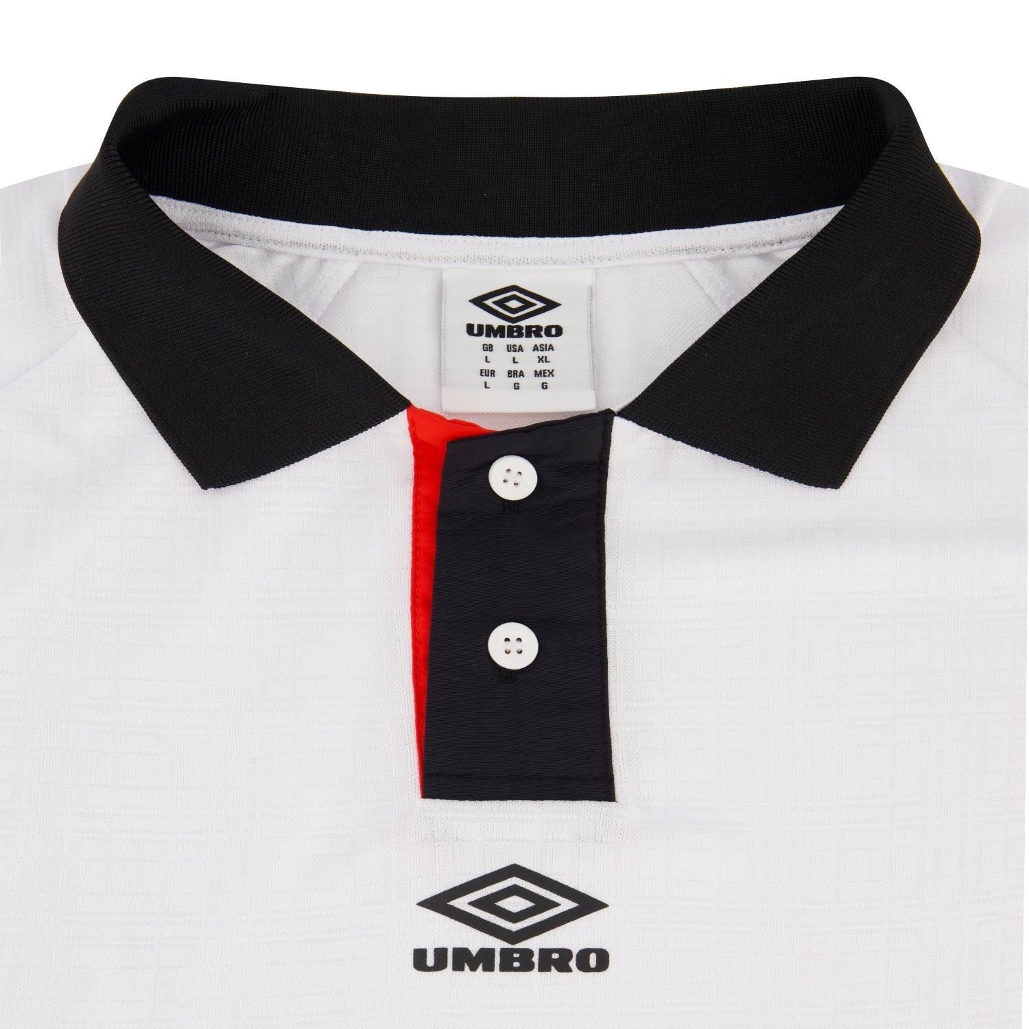 Umbro white sickest soccer jersey in relaxed fit - Shop collar shirts for mens