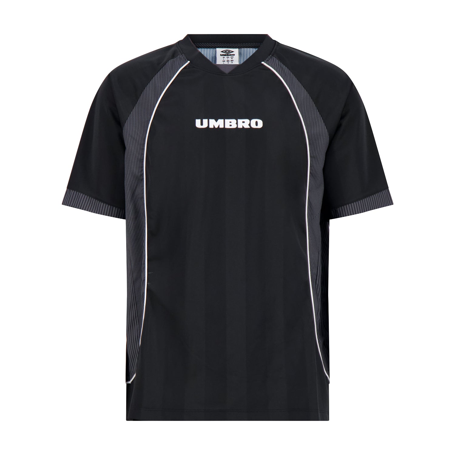 Men's retro panelled black raglan short sleeve shirt - Shop unisex workout tee shirts by Umbro